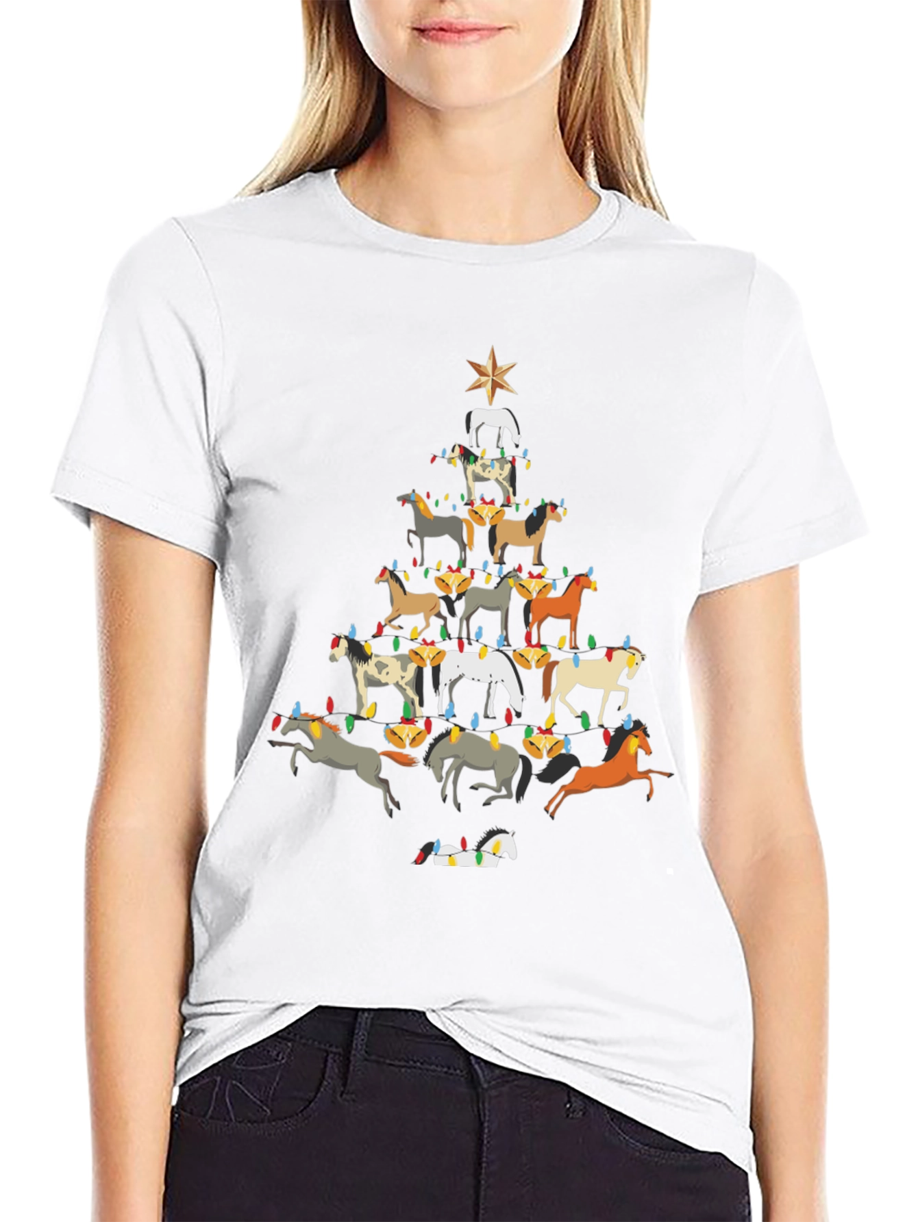 Horse Christmas Tree T-Shirt