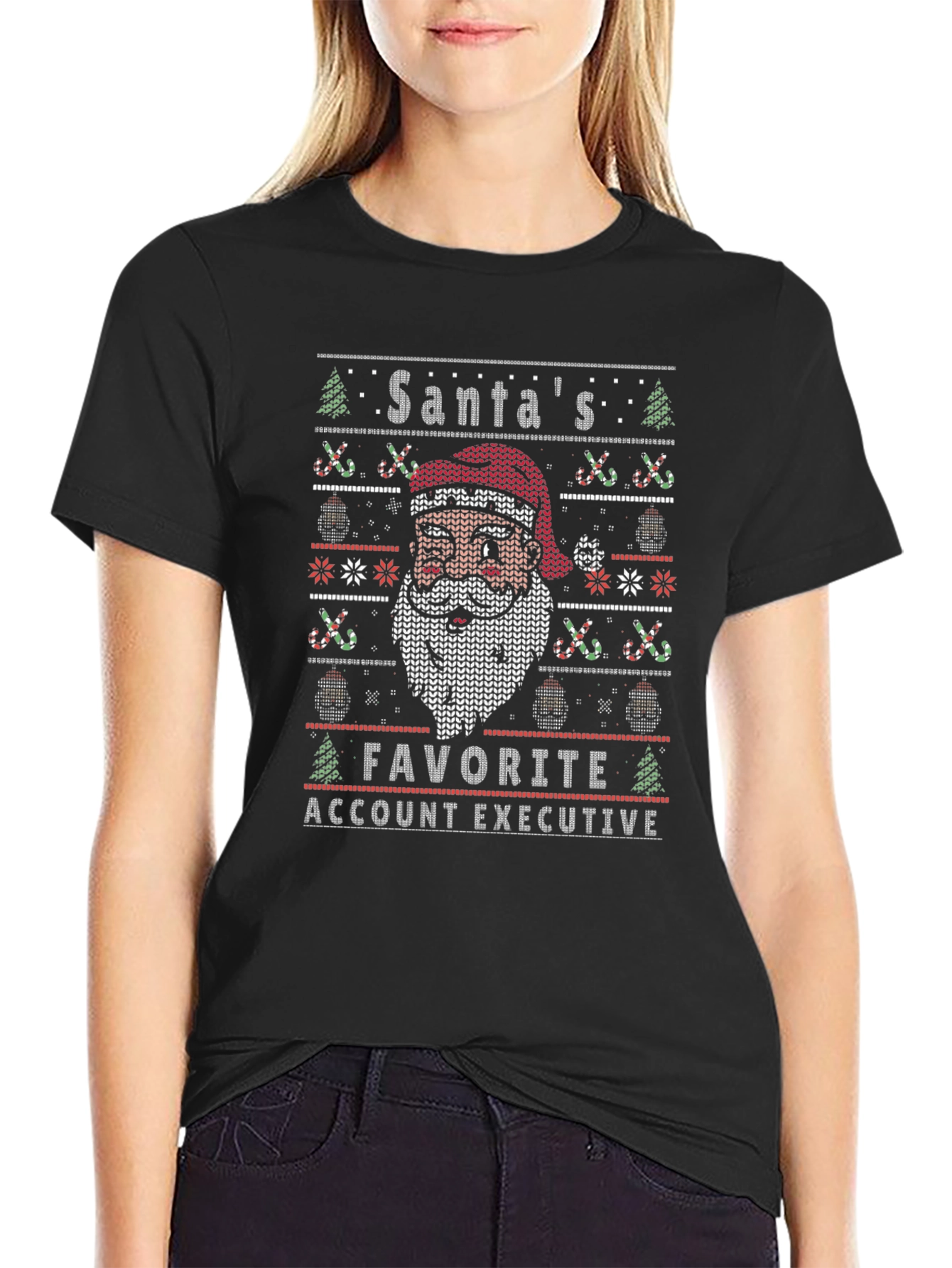 Santas Favorite Account Executive Ugly Christmas Sweater T-Shirt