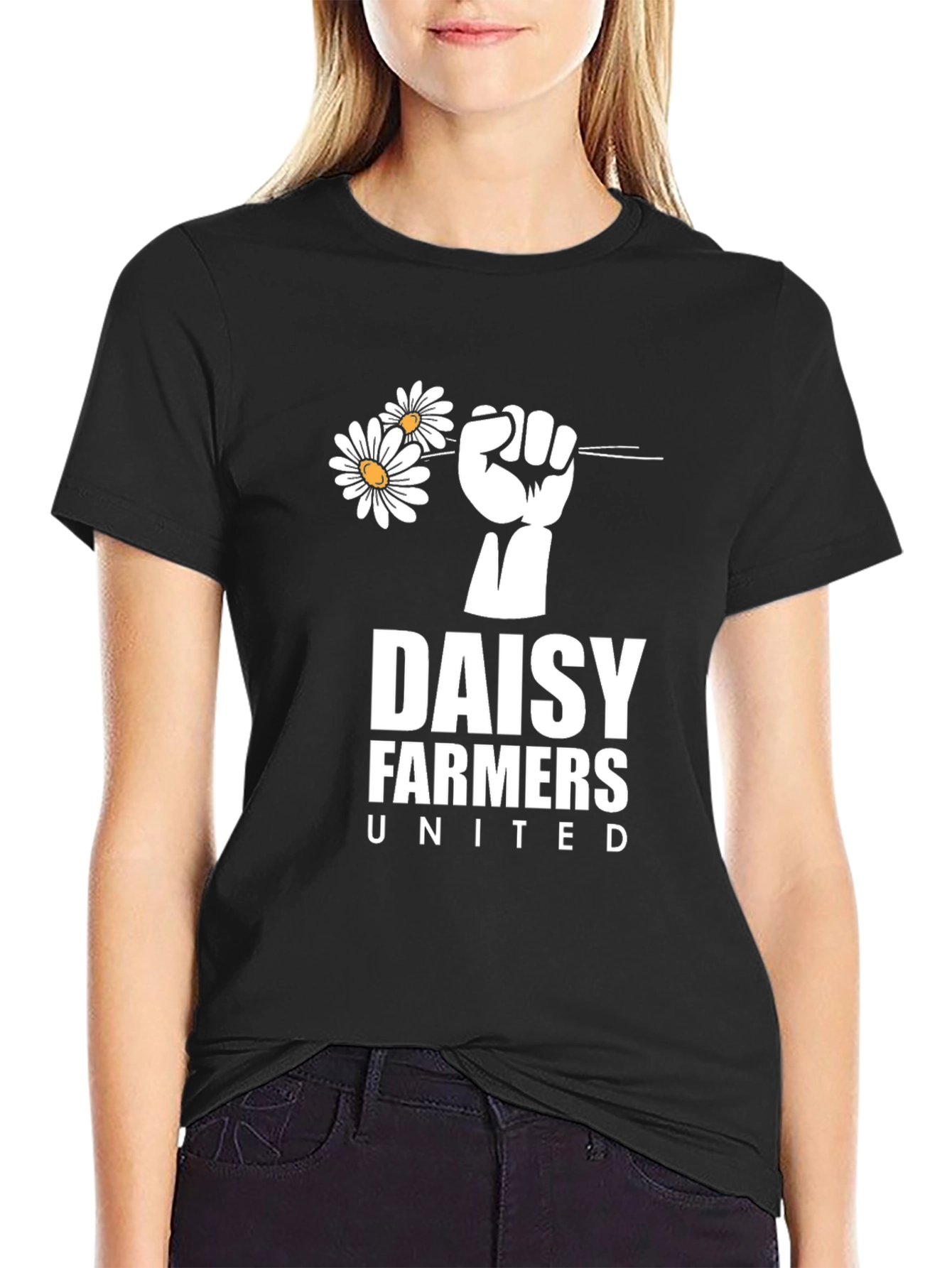 Daisy Farmers United T-Shirt - Black Graphic Tee