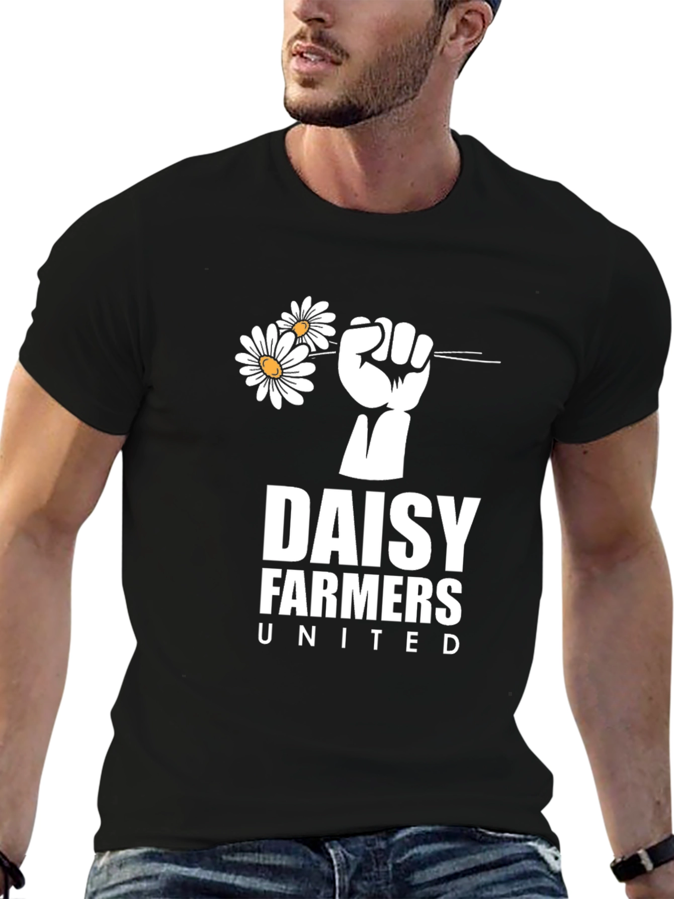 Daisy Farmers United T-Shirt - Black Graphic Tee