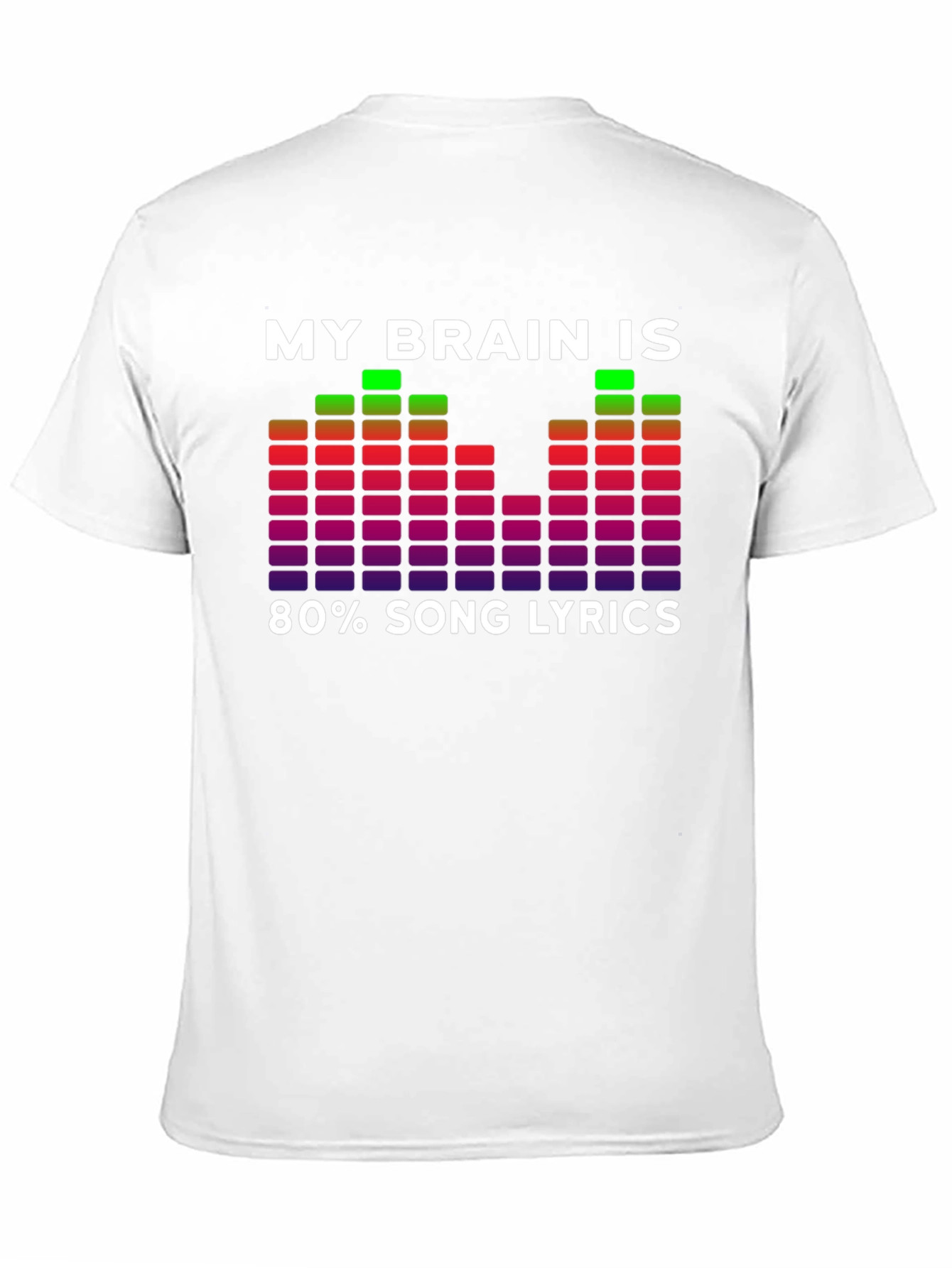 My Brain Is 80% Song Lyrics Graphic T-Shirt