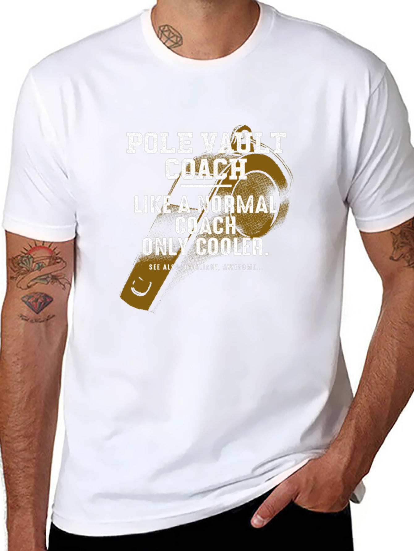 Pole Vault Coach T-Shirt - Cool Normal Awesome