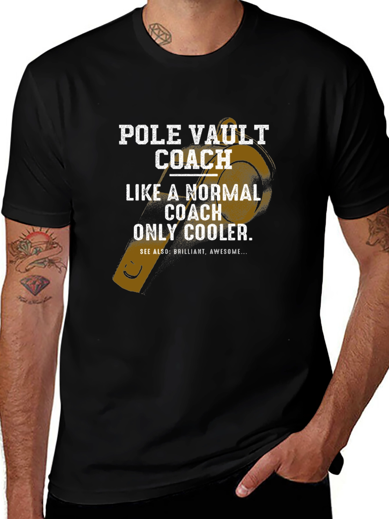 Pole Vault Coach T-Shirt - Cool Normal Awesome
