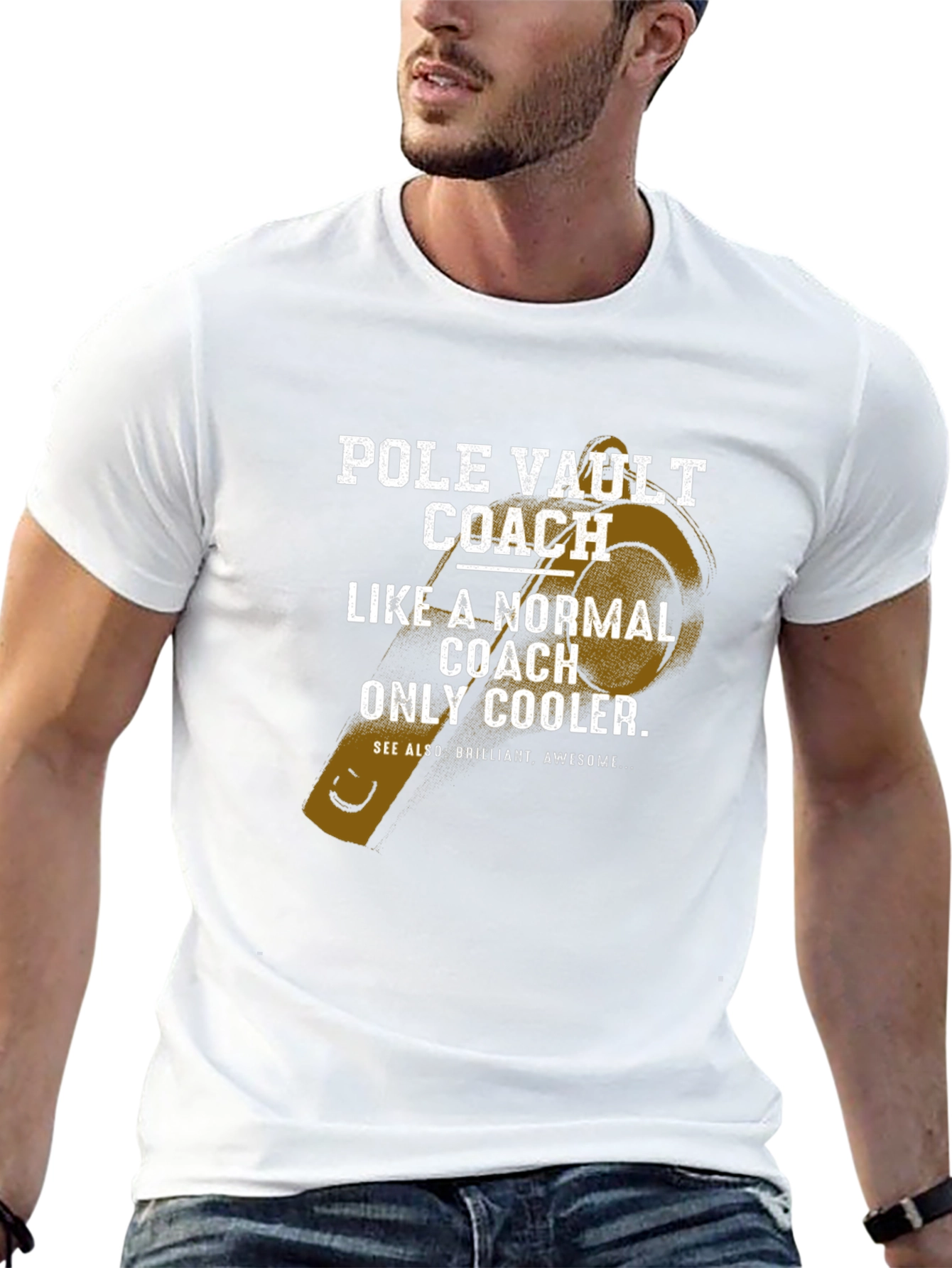 Pole Vault Coach T-Shirt - Cool Normal Awesome