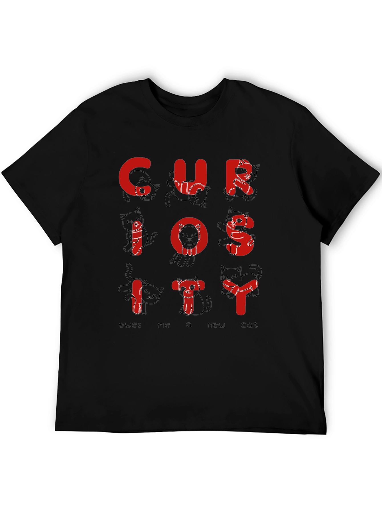 Curiosity Cat T-Shirt - Funny Graphic Tee