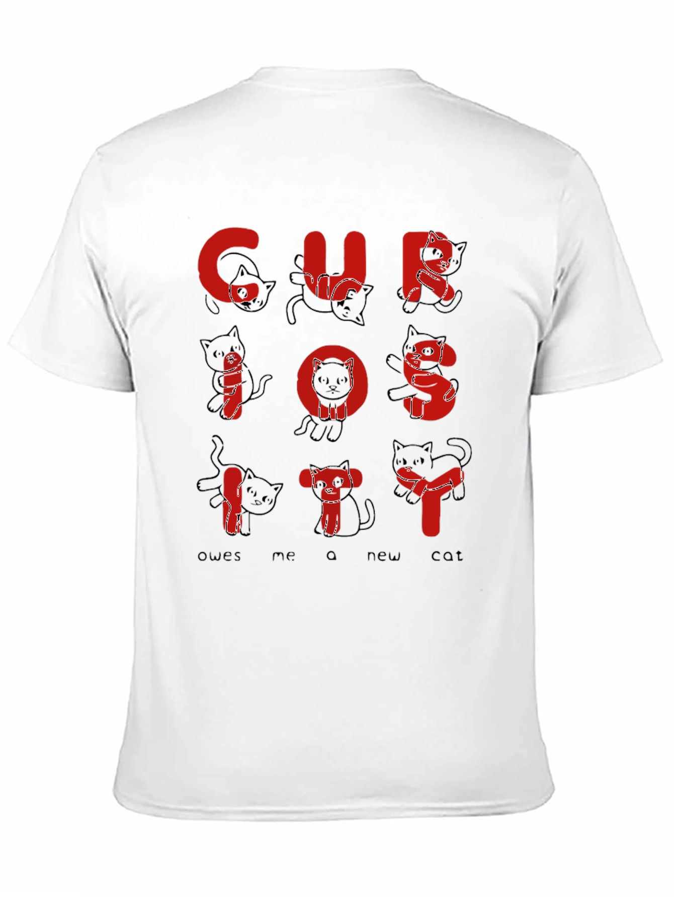 Curiosity Cat T-Shirt - Funny Graphic Tee