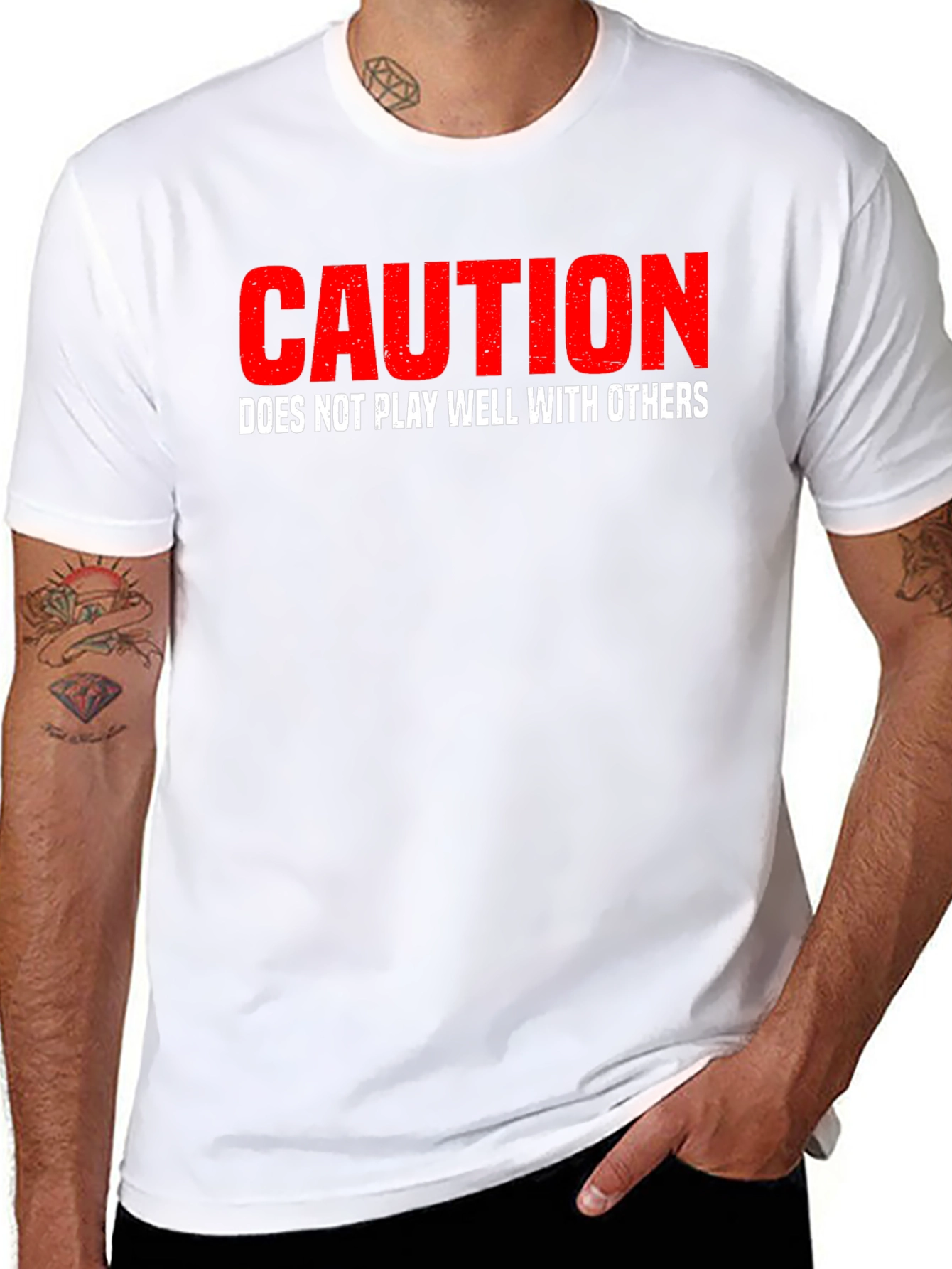 Caution: Does Not Play Well With Others Graphic Tee