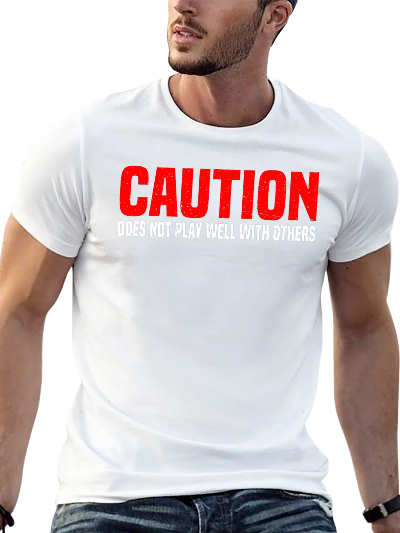 Caution: Does Not Play Well With Others Graphic Tee
