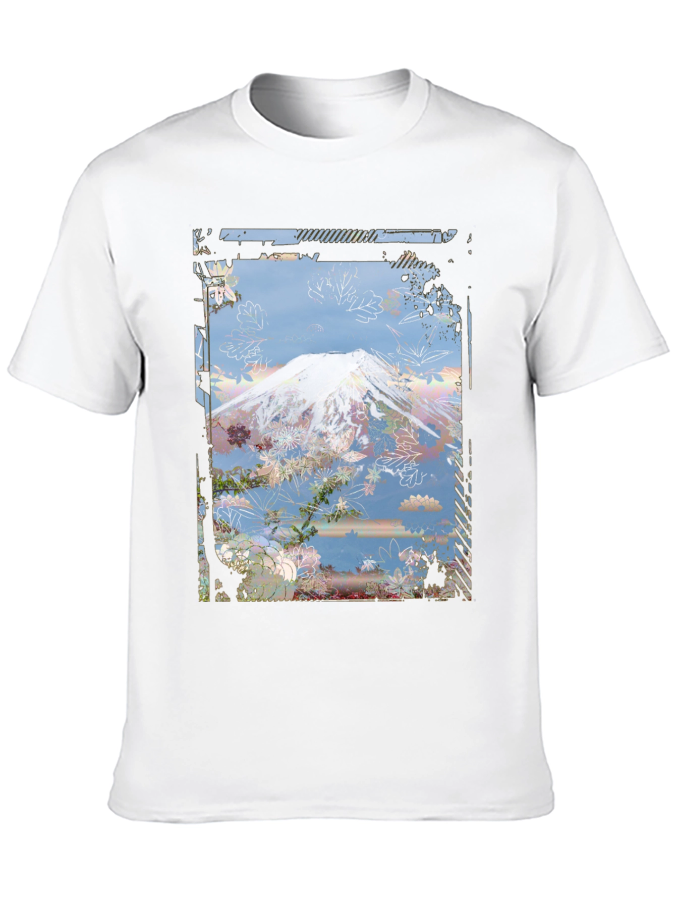 Mountain Floral Graphic Tee - Black