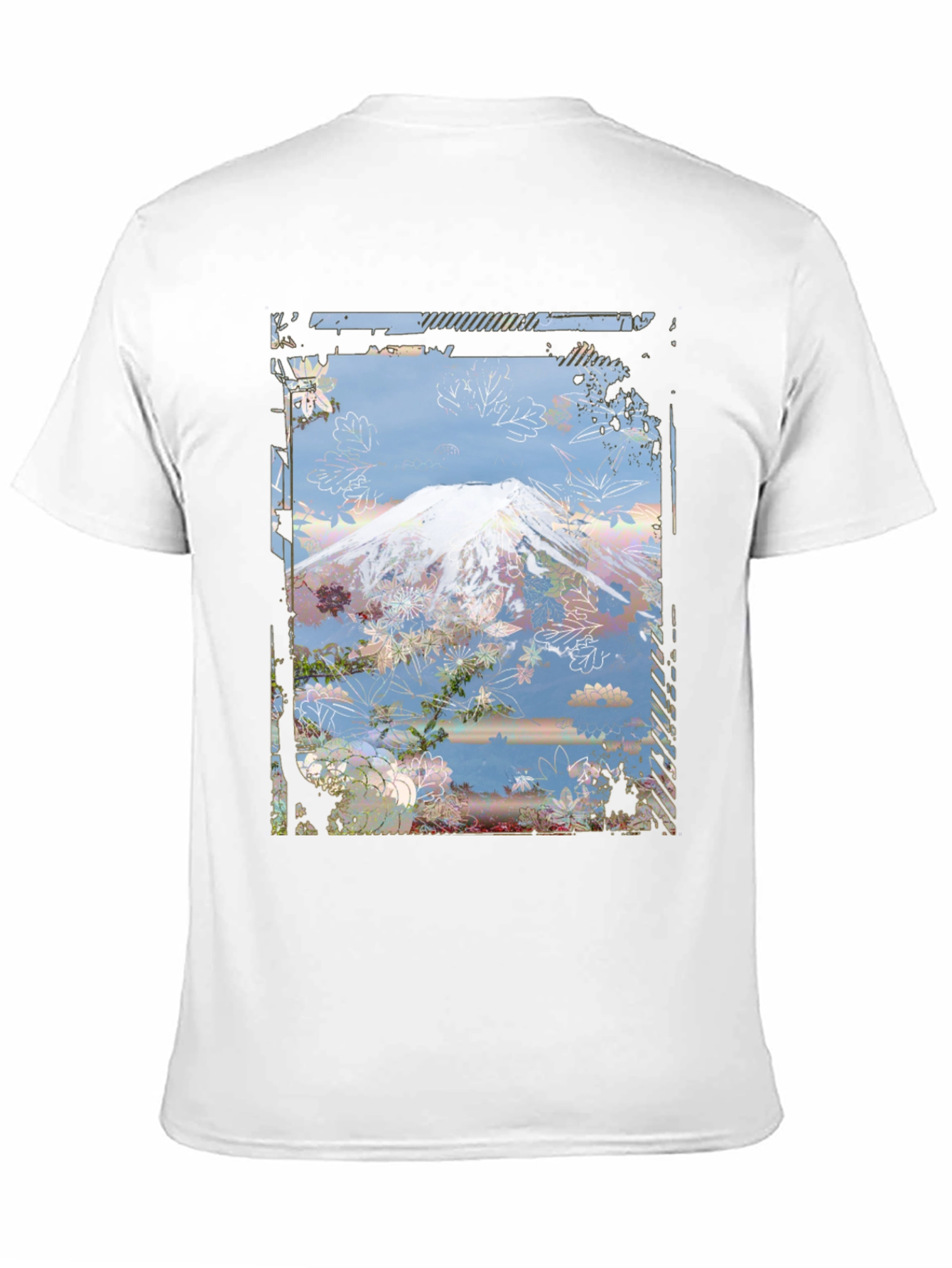 Mountain Floral Graphic Tee - Black