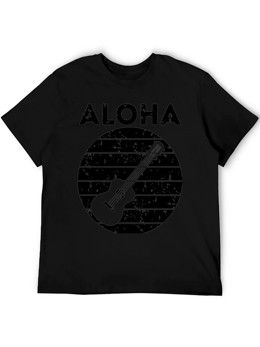 Aloha Ukulele Graphic Tee - Retro Hawaiian Vibes
