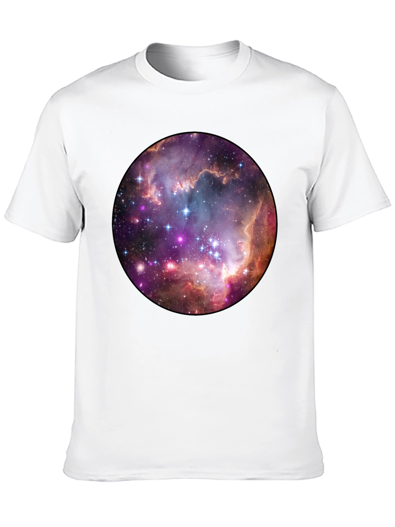 Nebula Space Print Black T-Shirt