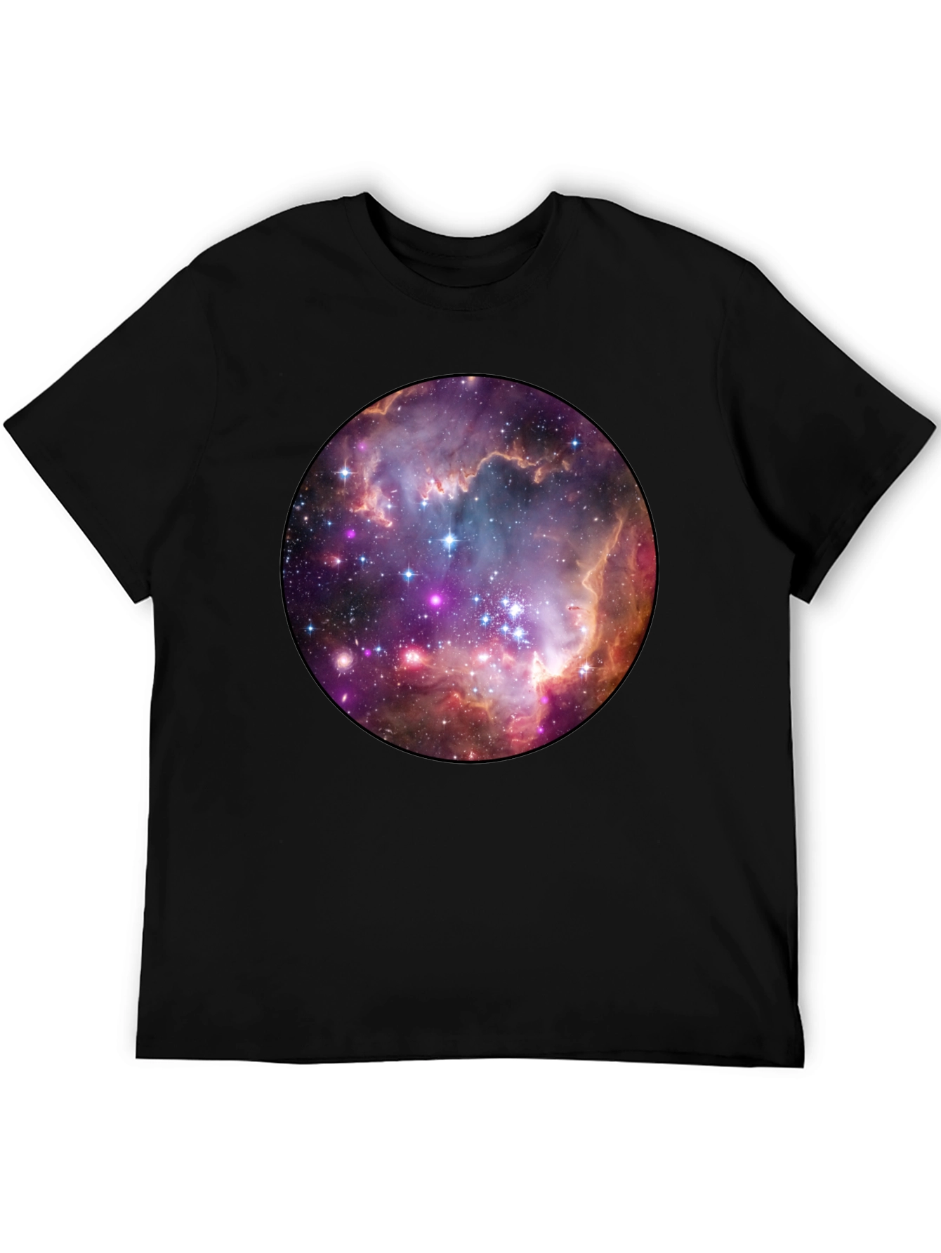 Nebula Space Print Black T-Shirt