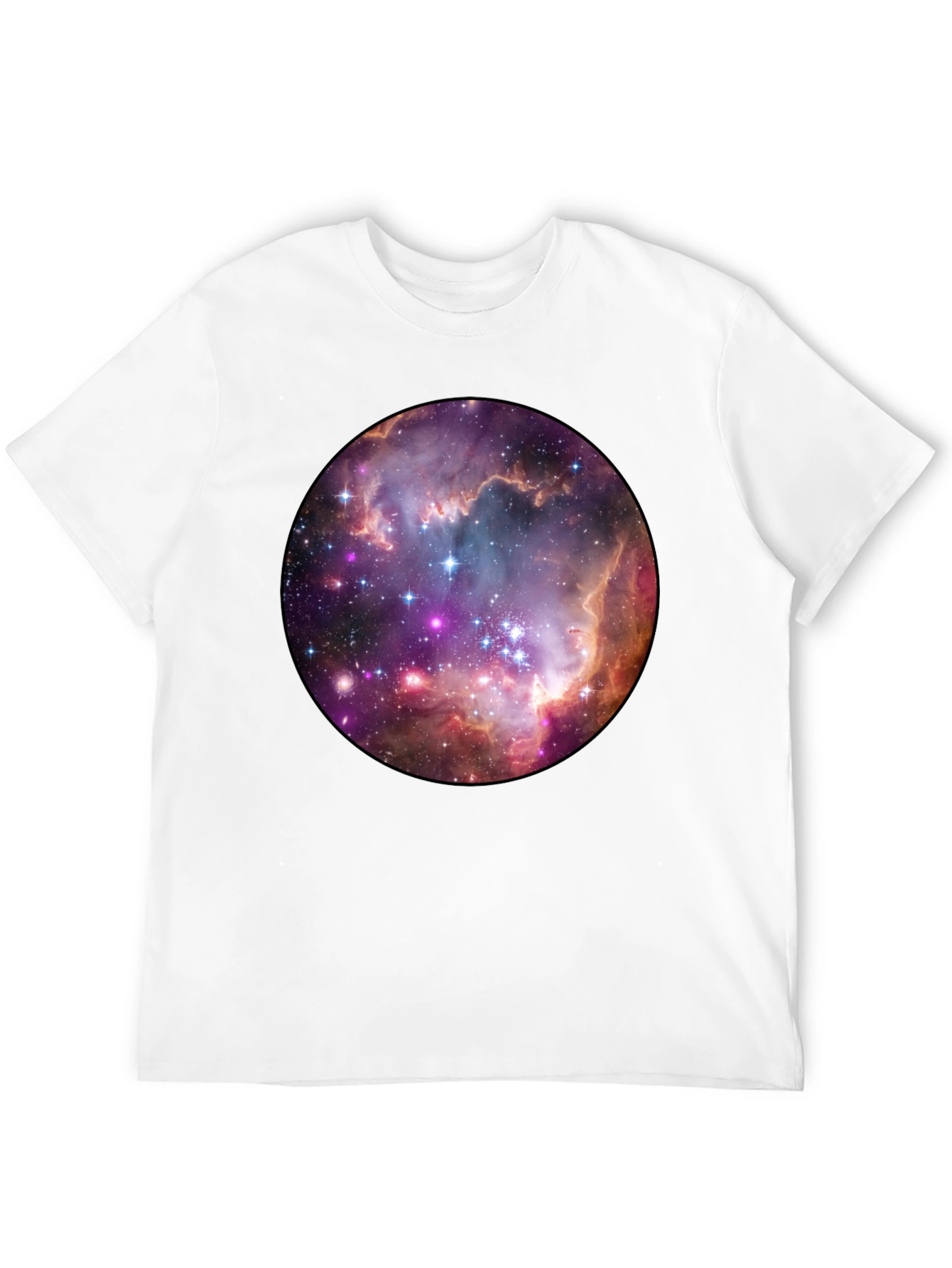 Nebula Space Print Black T-Shirt
