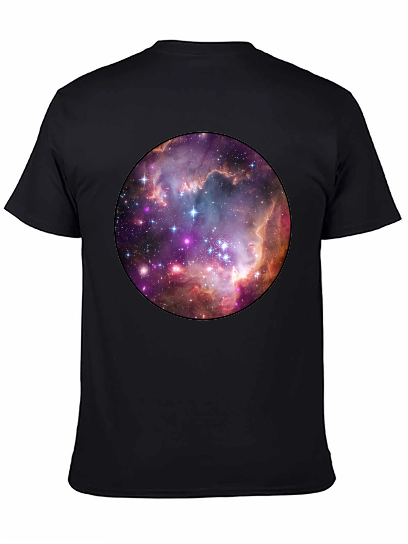 Nebula Space Print Black T-Shirt