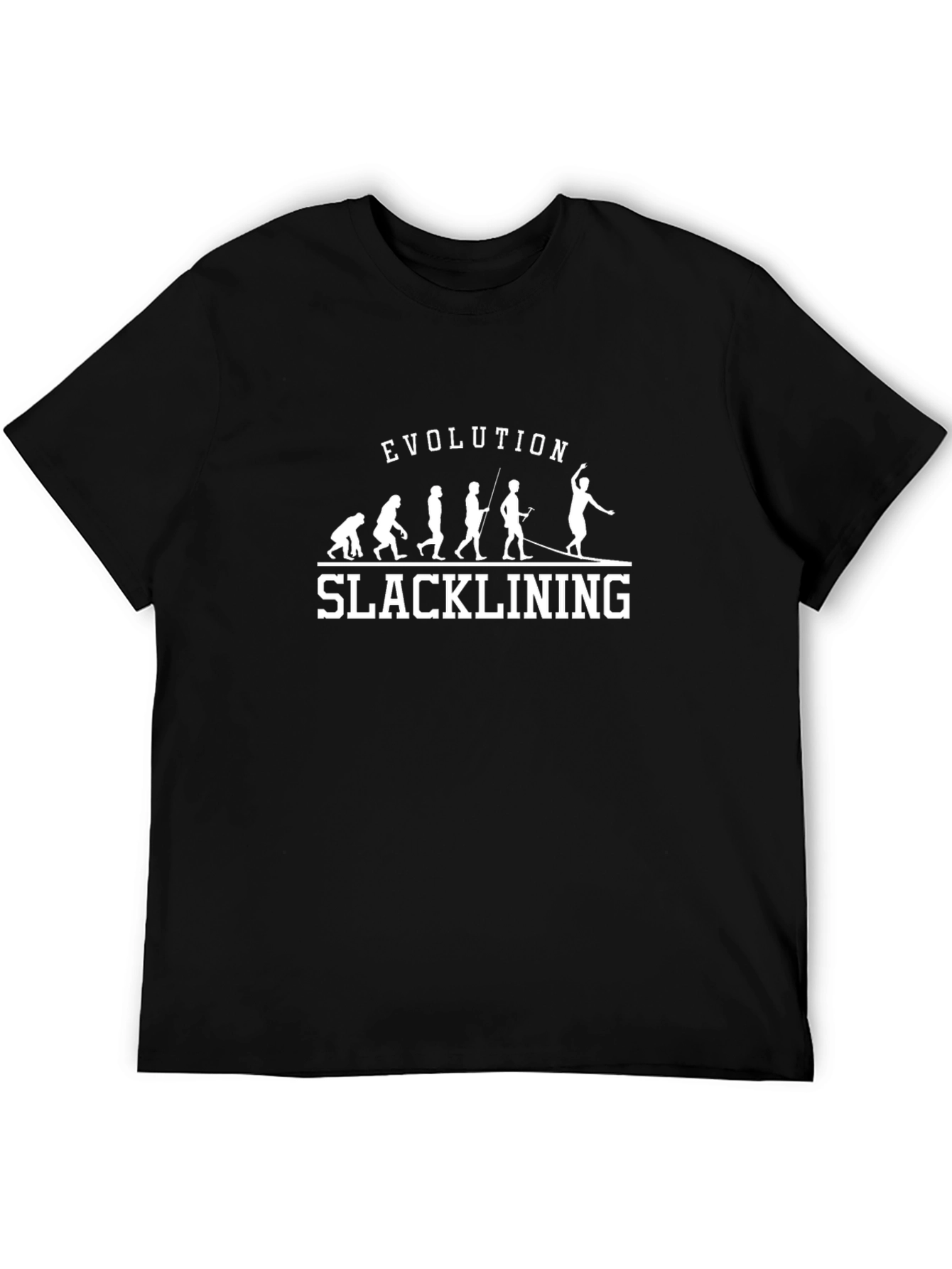 Slacklining Evolution T-Shirt - Black Cotton Blend