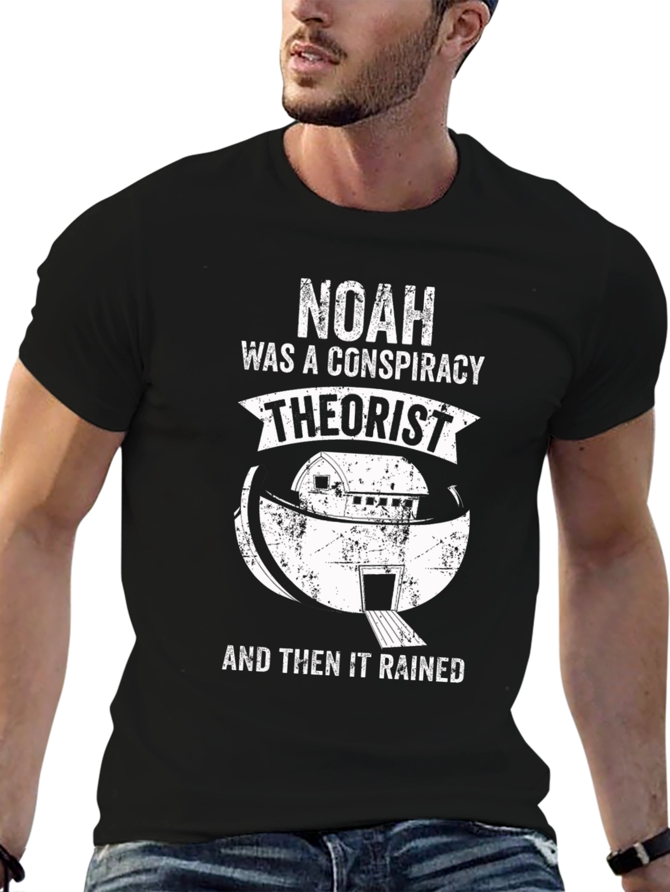 Noah Conspiracy Theorist T-Shirt - Funny Religious Tee
