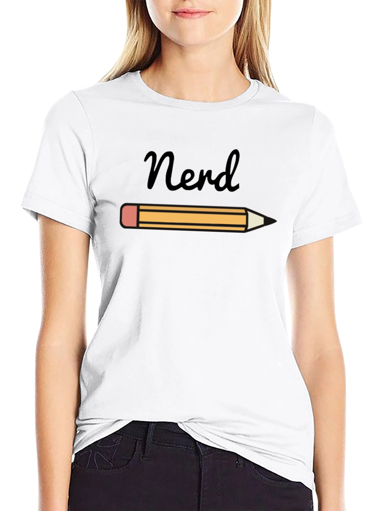 Nerd Pencil Graphic T-Shirt