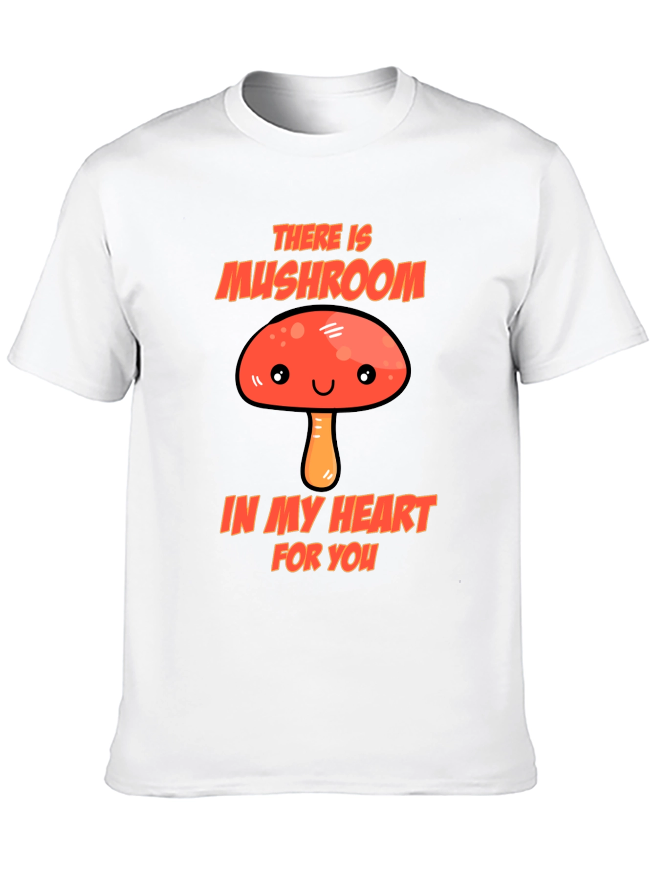Mushroom Heart Graphic T-Shirt - Funny Valentines Day Gift