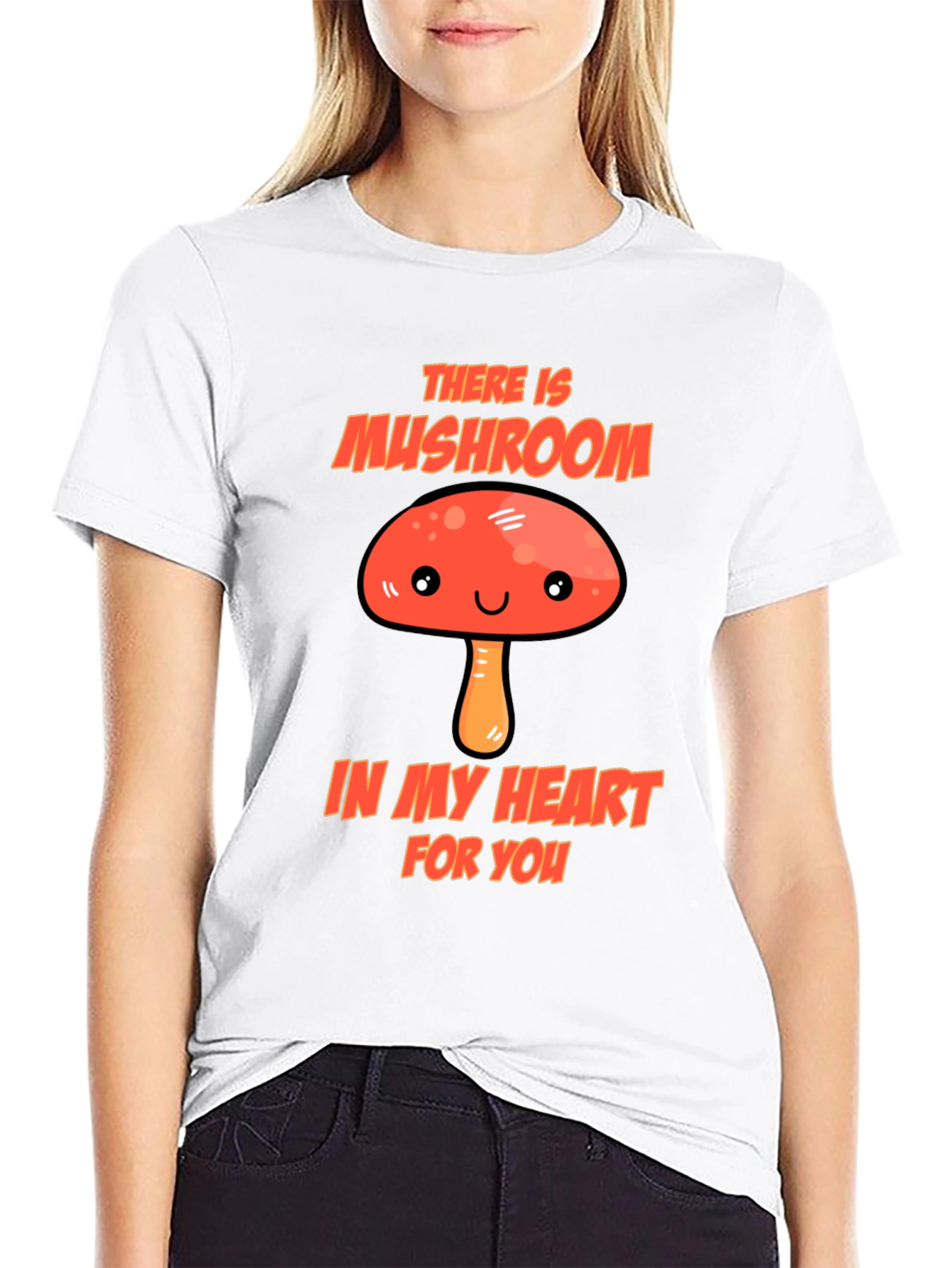 Mushroom Heart Graphic T-Shirt - Funny Valentines Day Gift