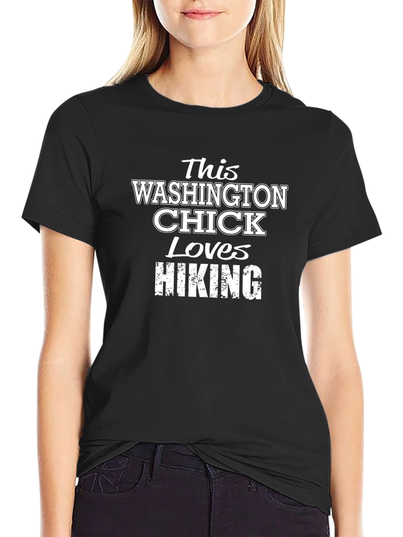 Washington Chick Loves Hiking T-Shirt
