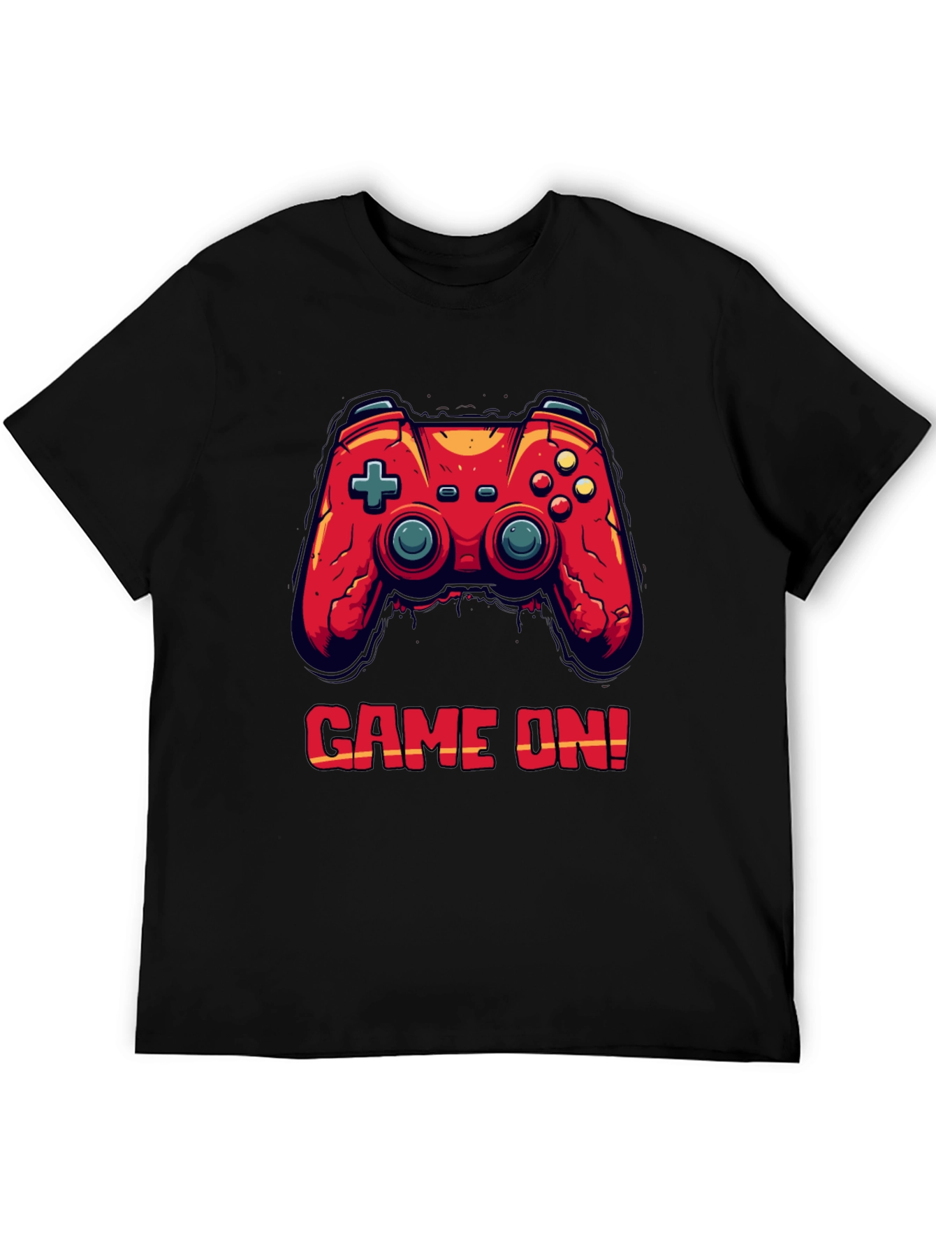 Game On Black T-Shirt - Gamer Style