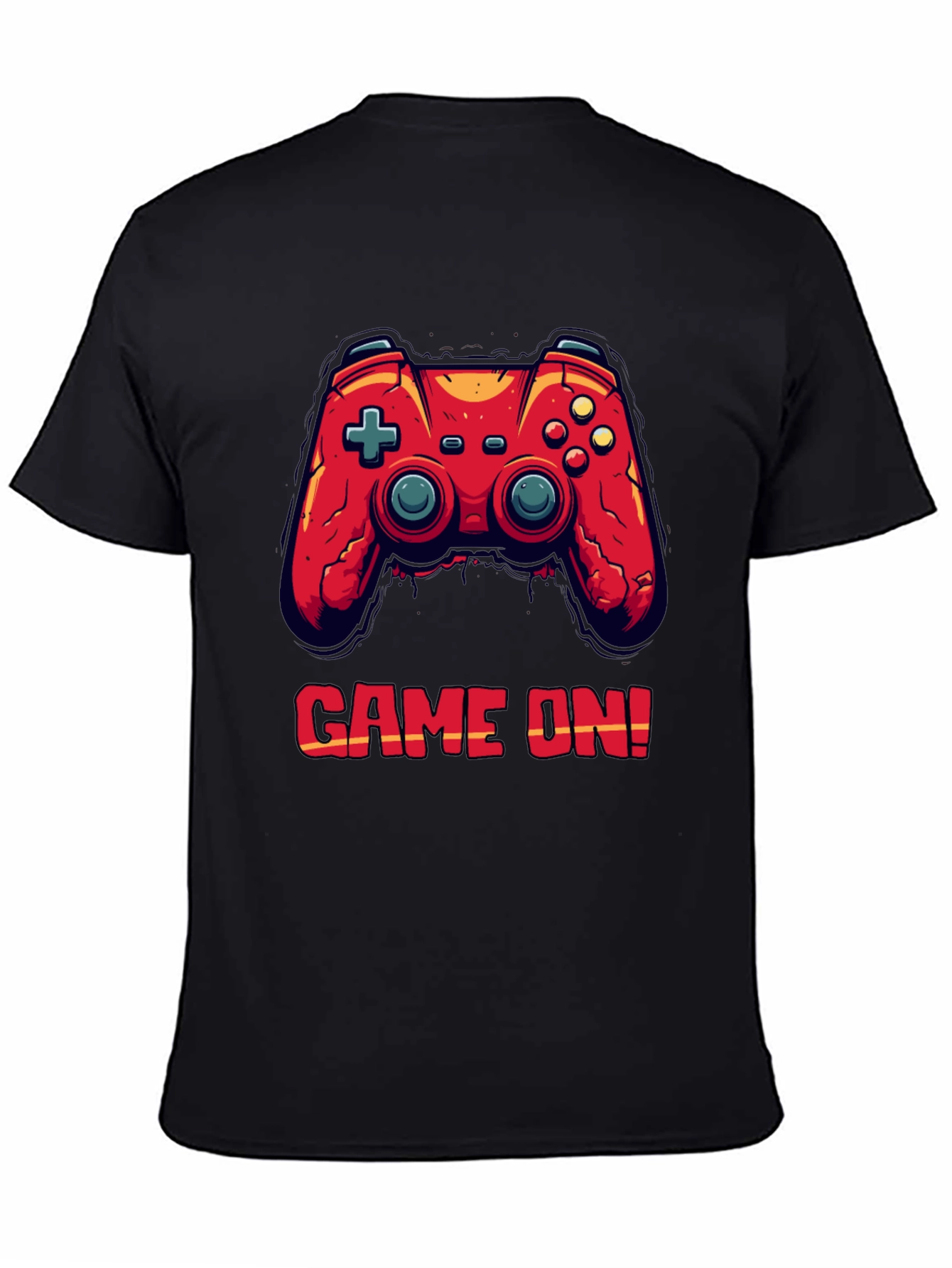 Game On Black T-Shirt - Gamer Style