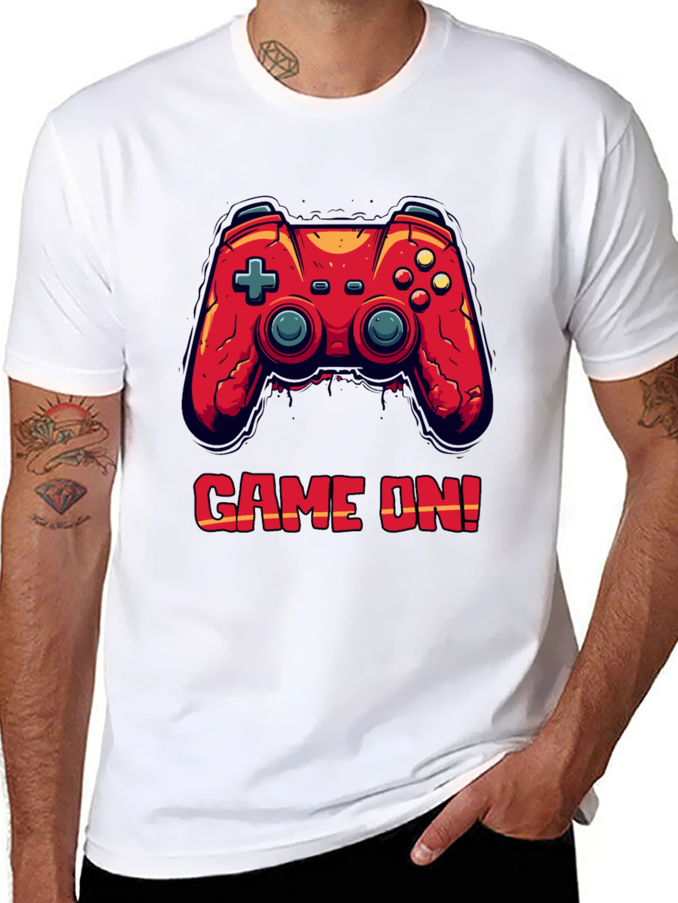 Game On Black T-Shirt - Gamer Style