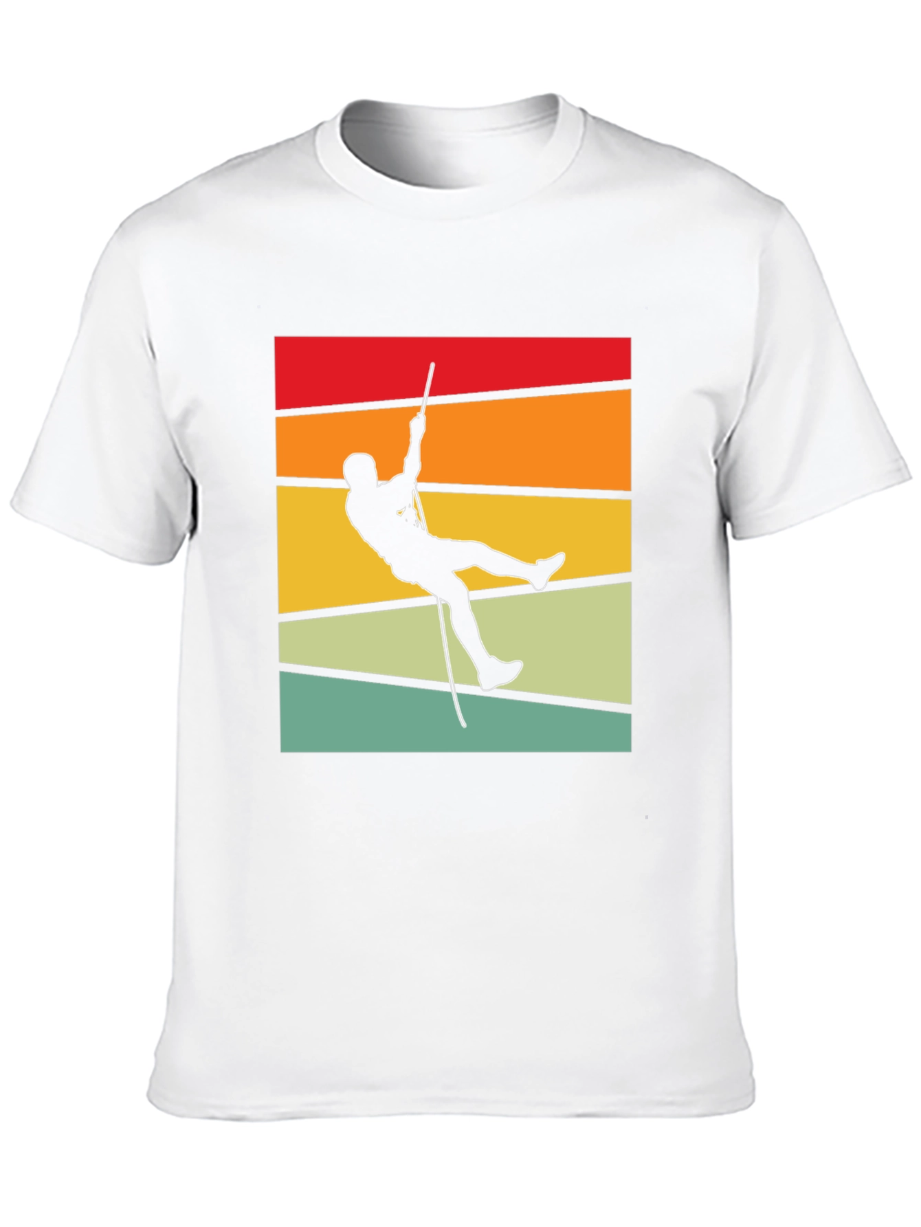 Retro Climber Graphic Tee - Black Cotton T-Shirt