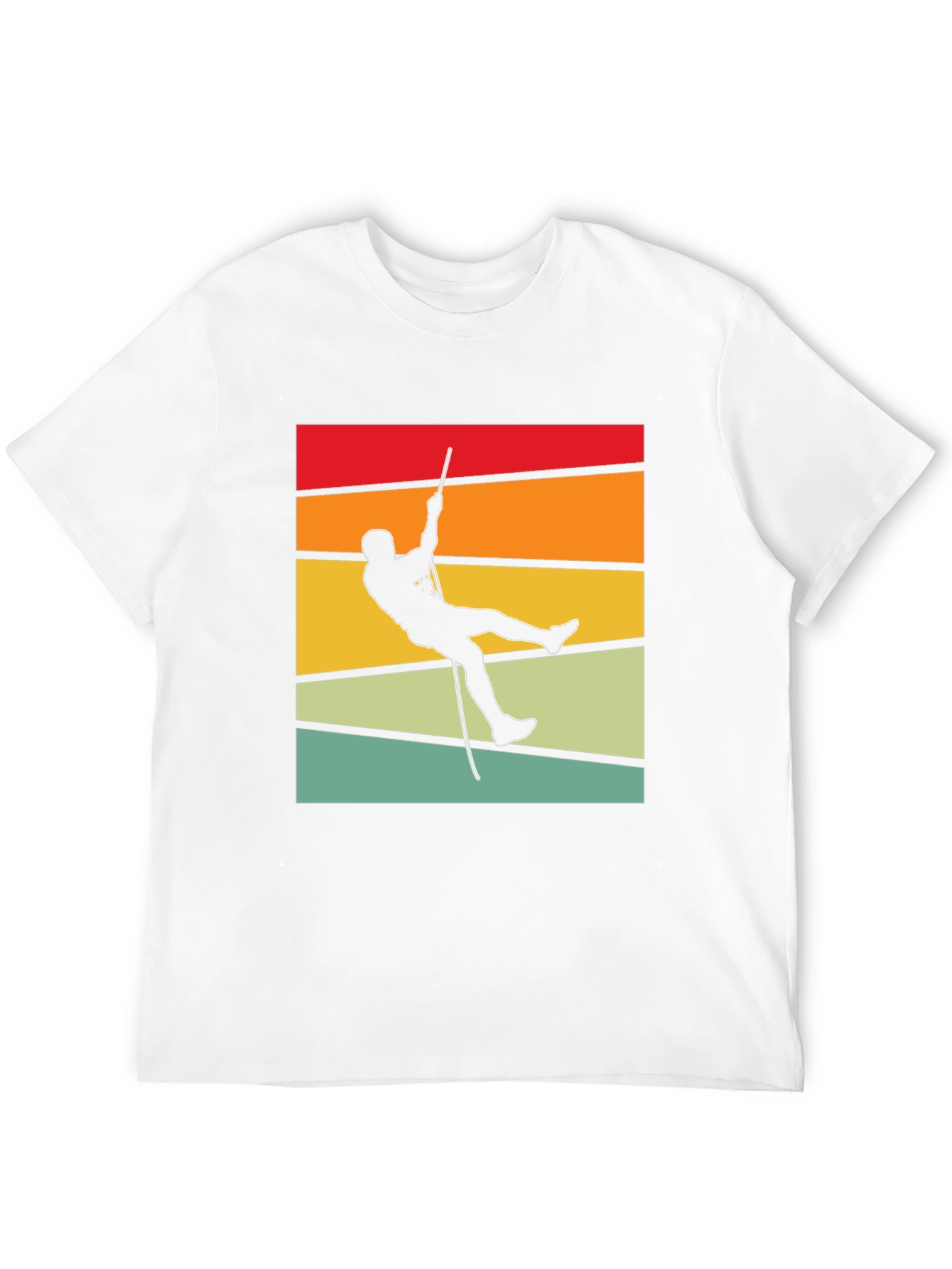 Retro Climber Graphic Tee - Black Cotton T-Shirt
