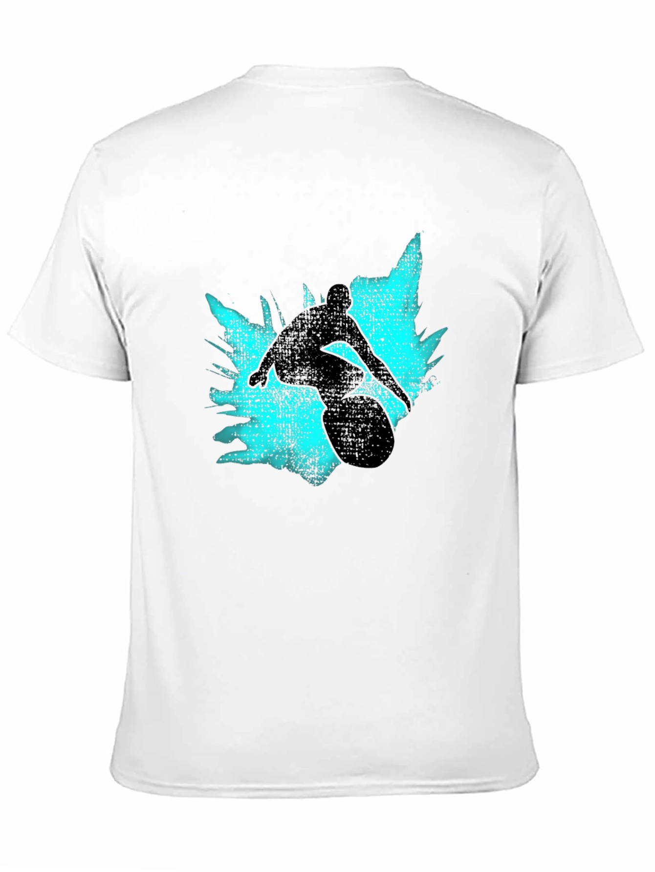 Surfer Silhouette Graphic Tee - Black
