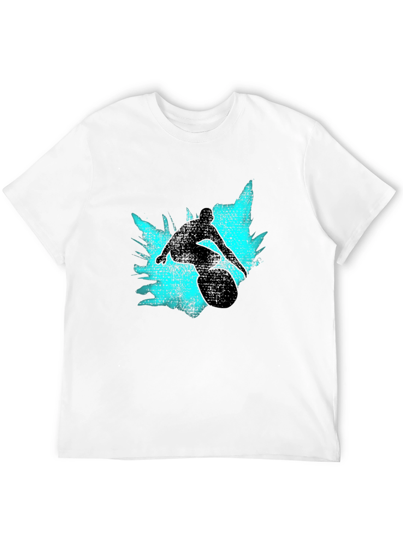 Surfer Silhouette Graphic Tee - Black