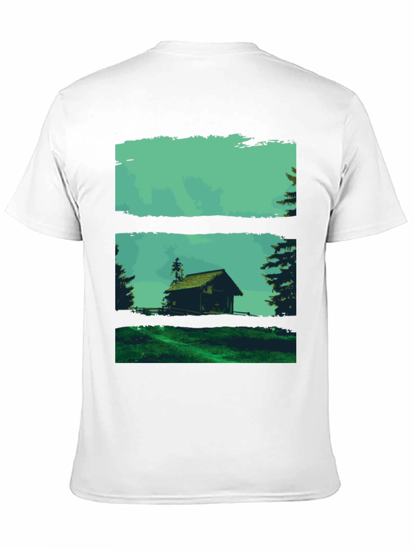 Nature Cabin Graphic Tee - Mens Black T-Shirt