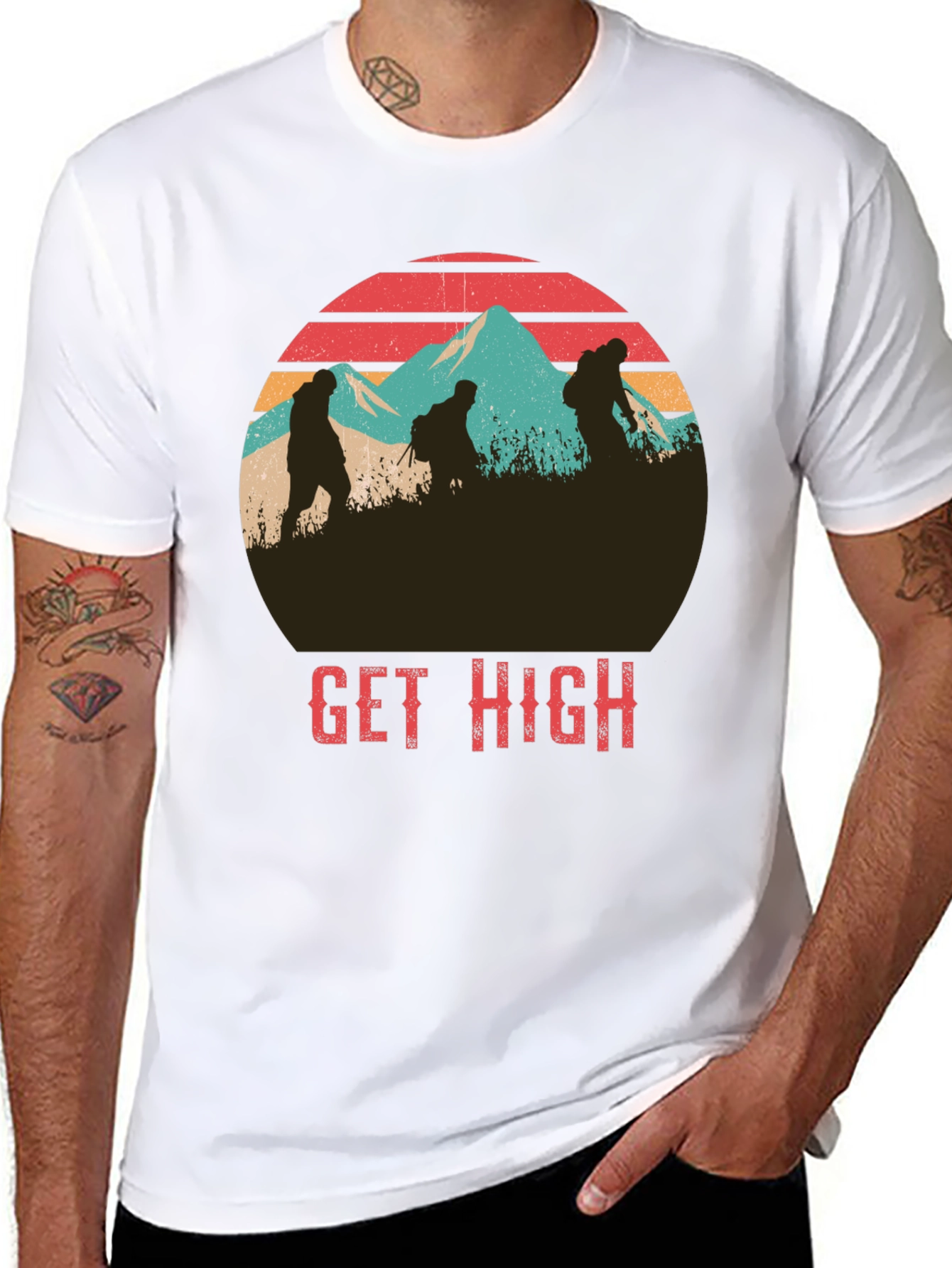Get High Hiking Graphic T-Shirt