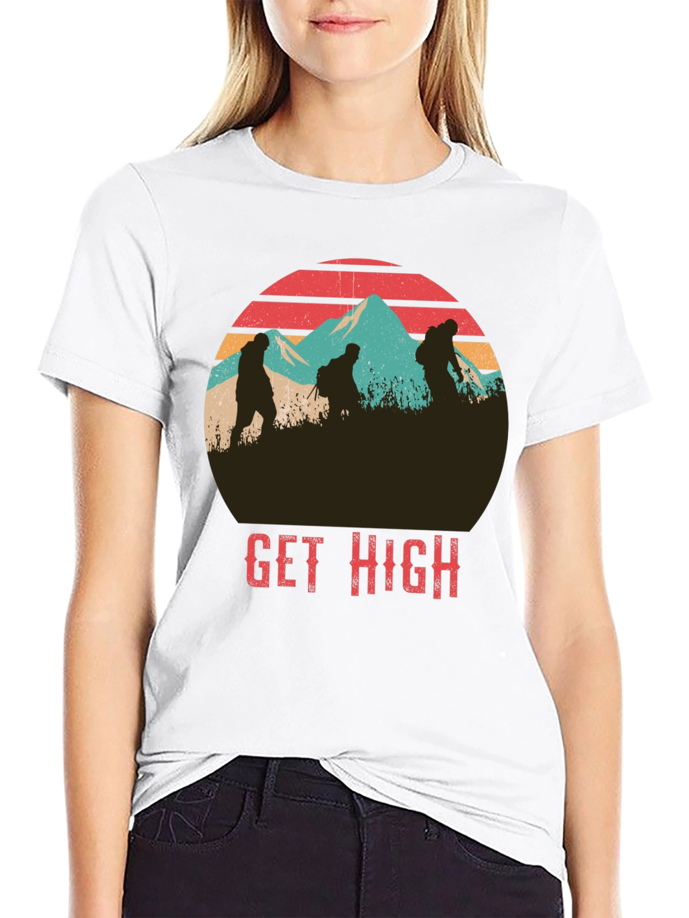 Get High Hiking Graphic T-Shirt