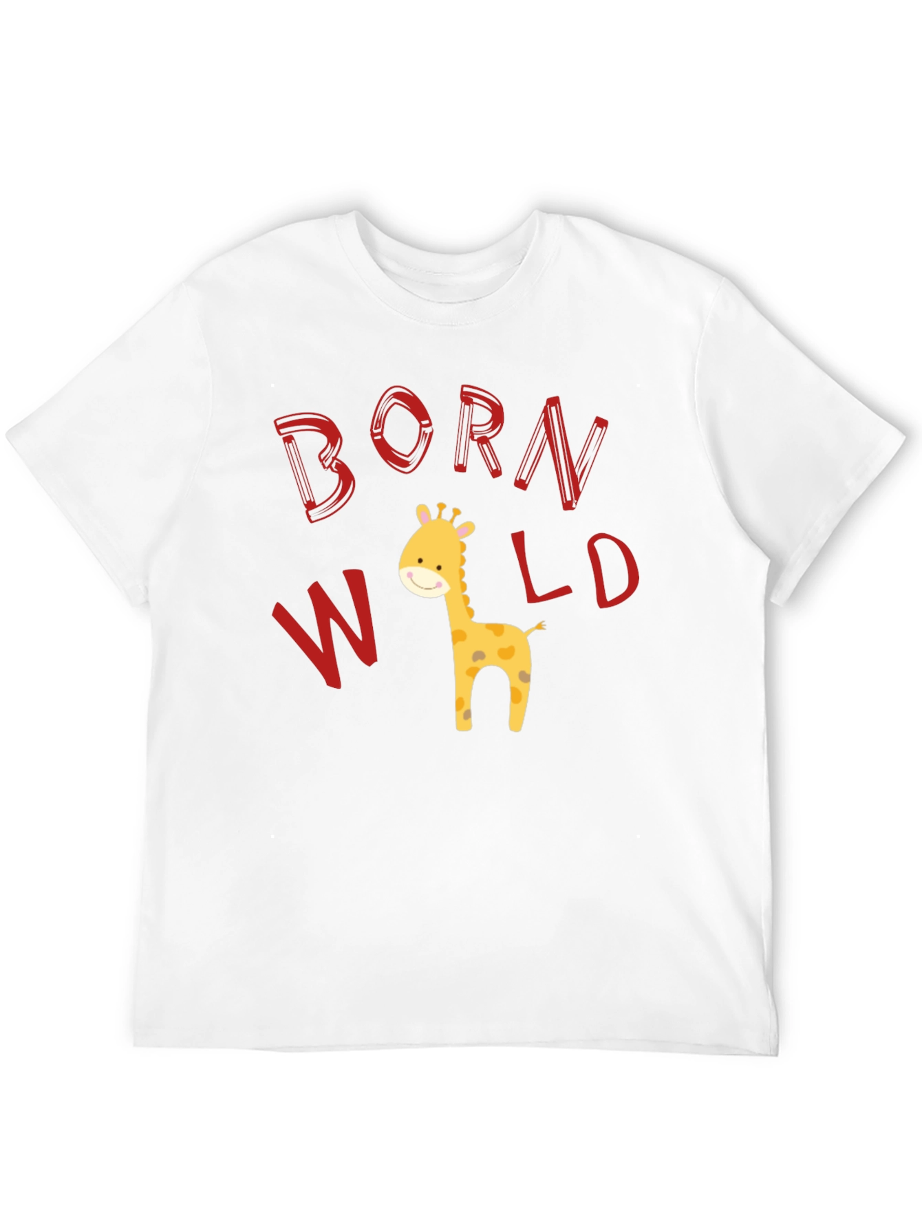 Born Wild Giraffe Graphic T-Shirt