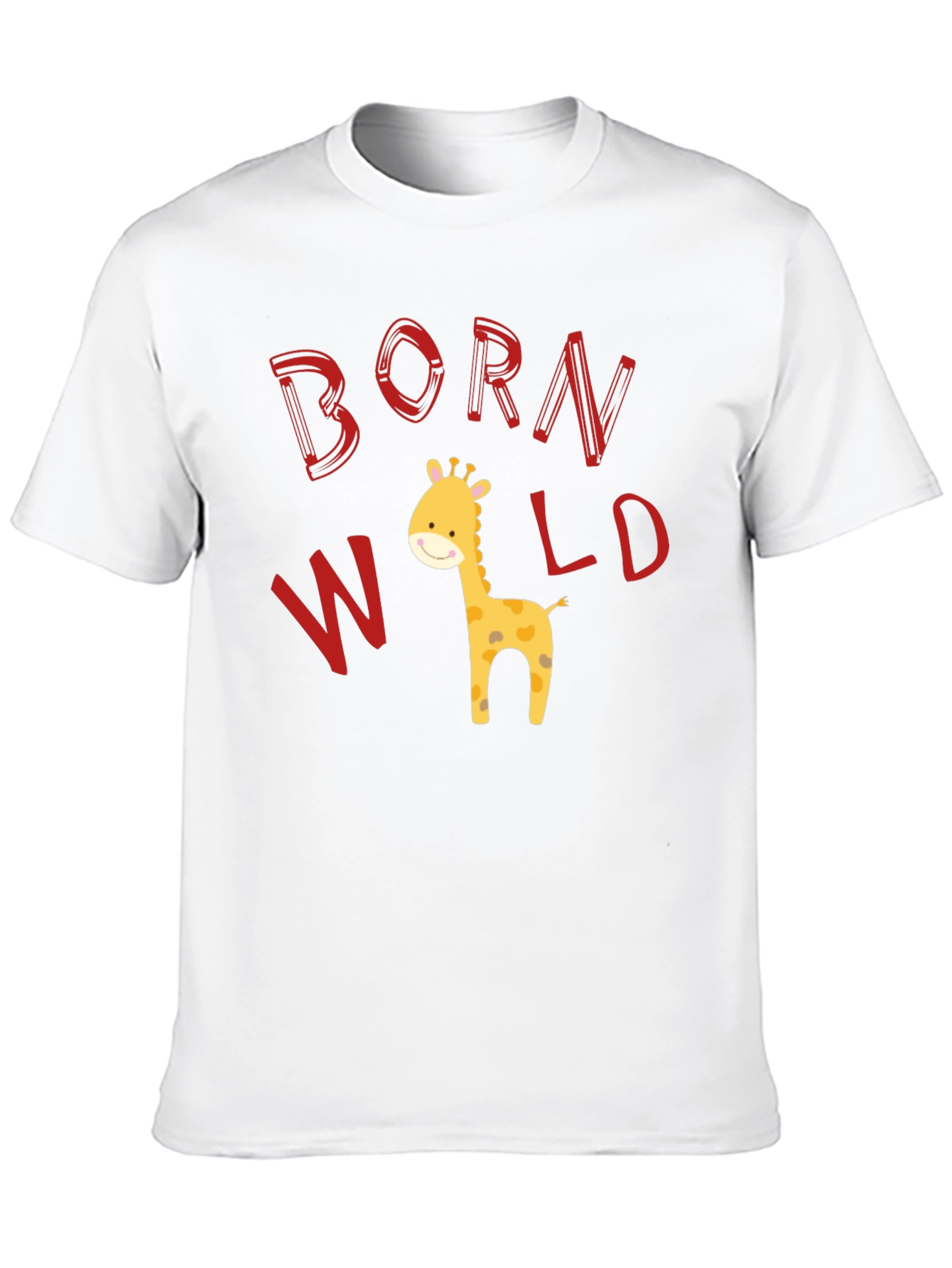 Born Wild Giraffe Graphic T-Shirt