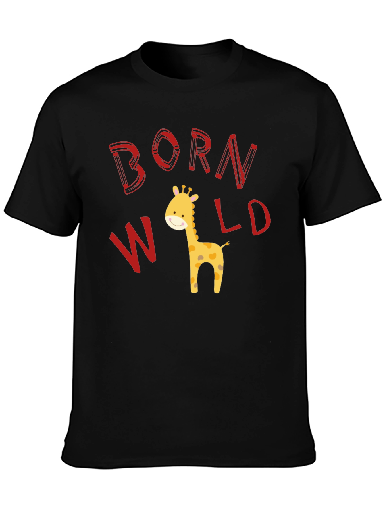 Born Wild Giraffe Graphic T-Shirt