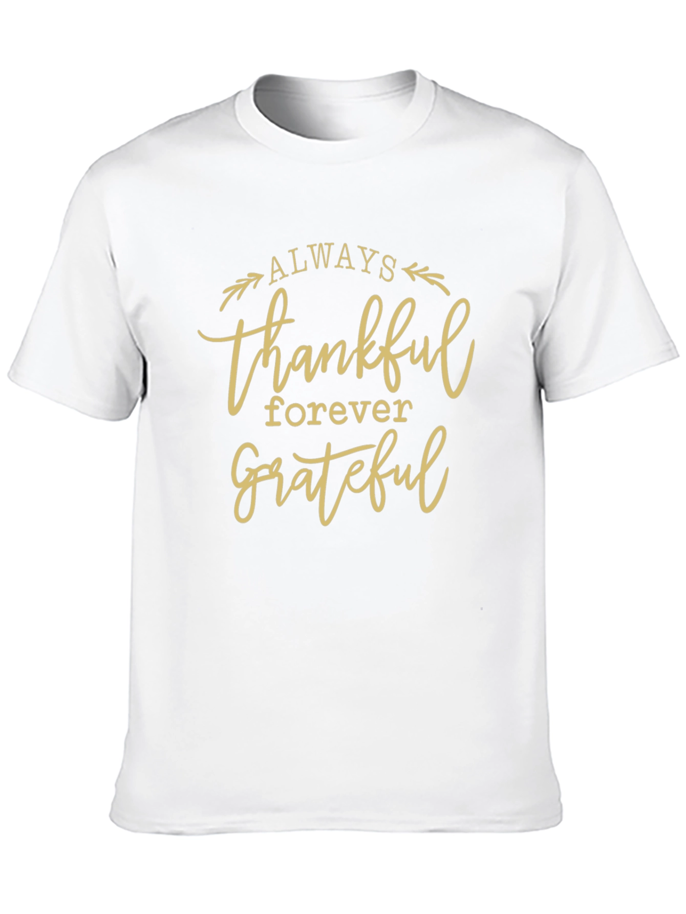 Always Thankful Grateful Black Tee