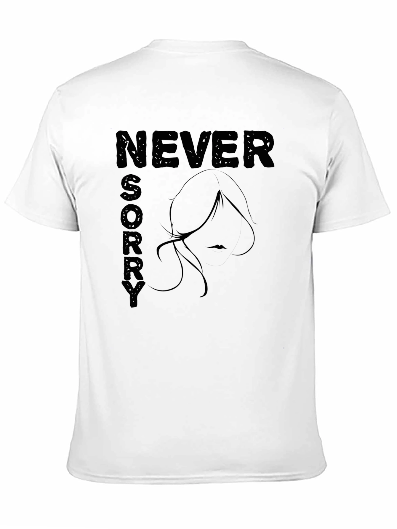 Never Sorry Graphic Tee - Black T-Shirt