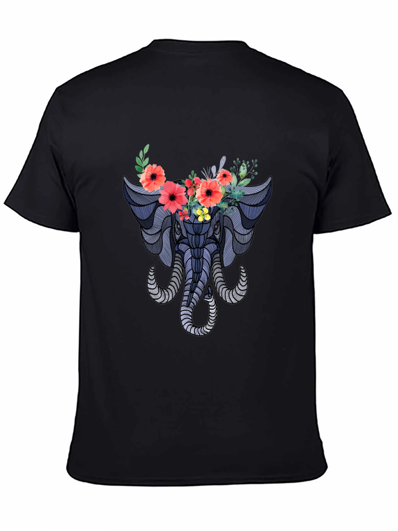 Floral Elephant Graphic T-Shirt