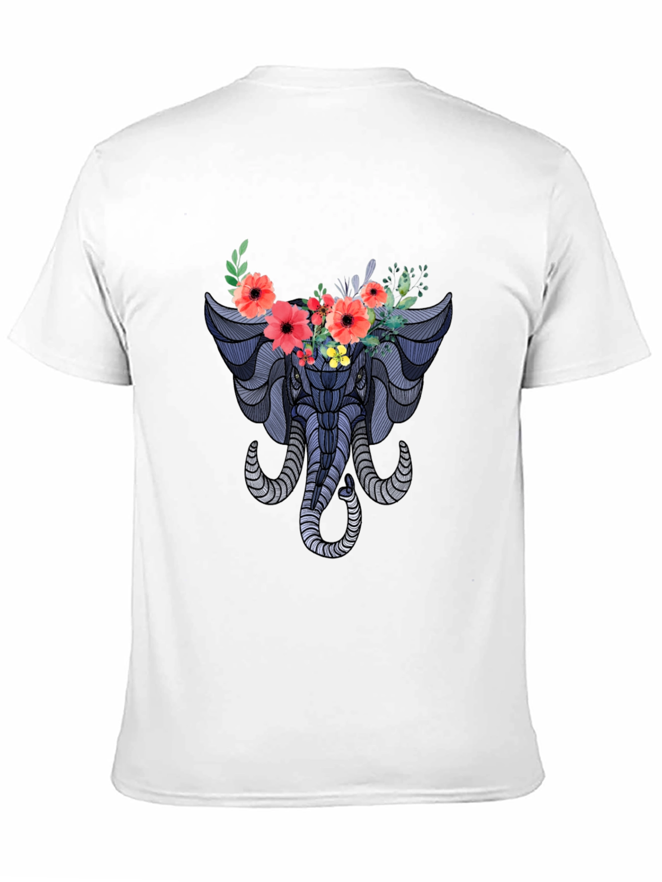 Floral Elephant Graphic T-Shirt
