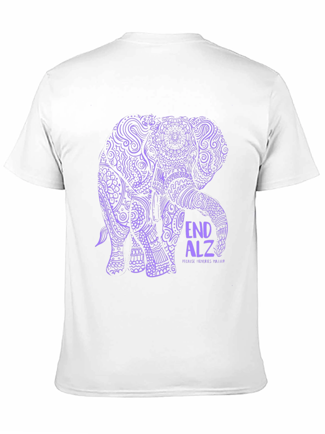 Elephant Alzheimers Awareness Graphic T-Shirt