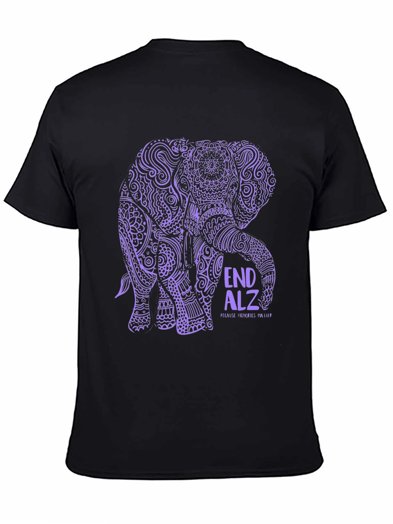 Elephant Alzheimers Awareness Graphic T-Shirt
