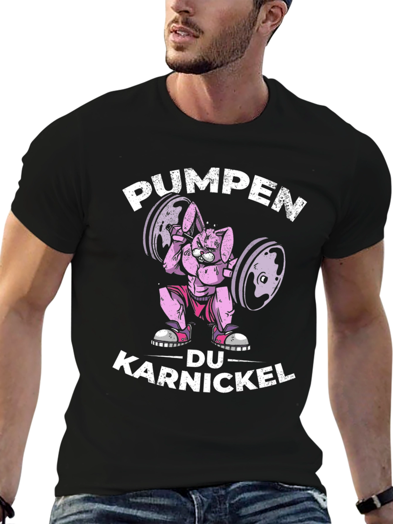 PUMPEN DU KARNICKEL Funny Workout T-Shirt