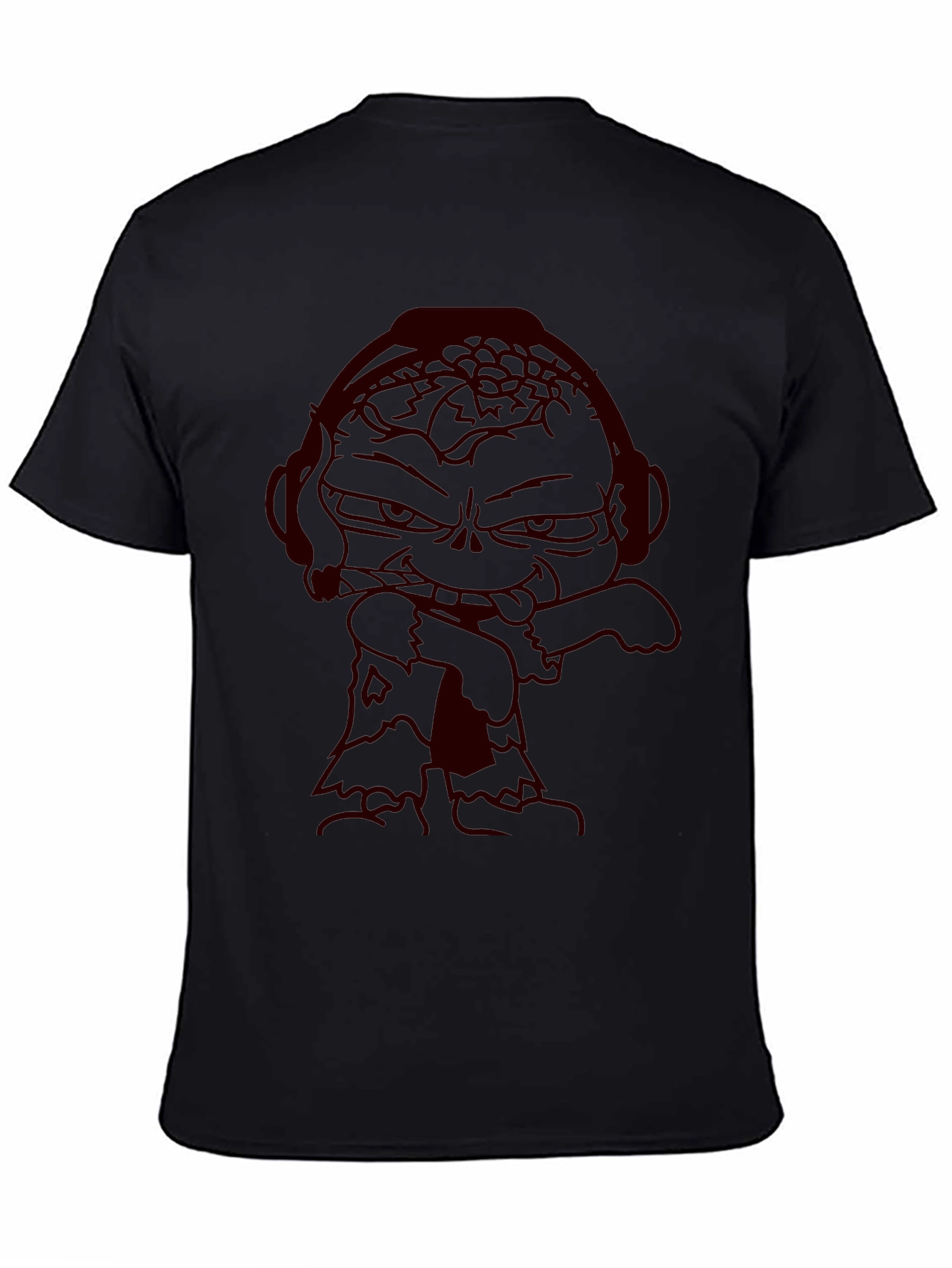 Zombie Cartoon Graphic Tee - Dark