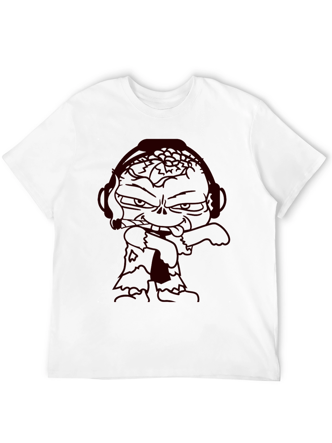 Zombie Cartoon Graphic Tee - Dark
