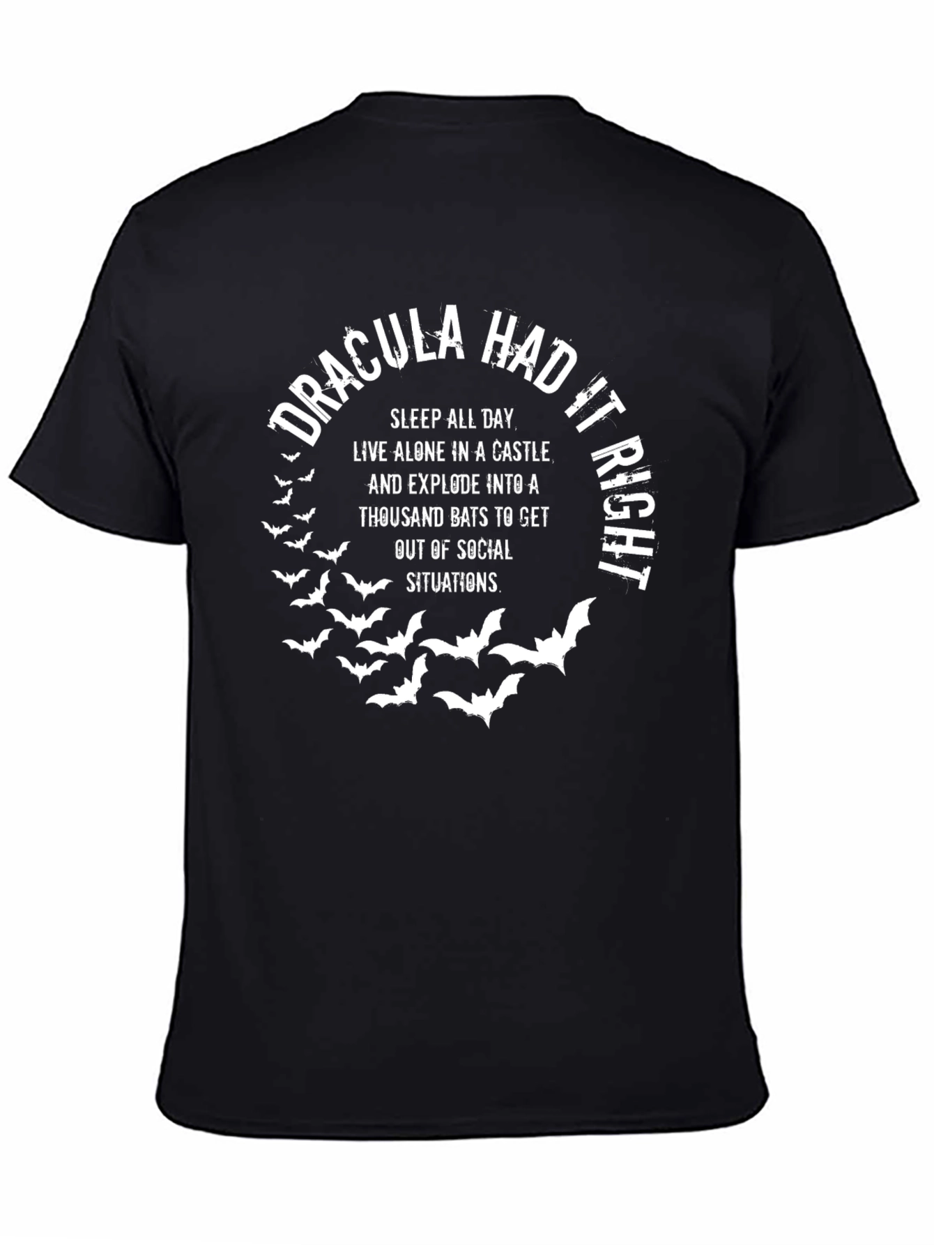 Dracula Bats Social Situations T-Shirt