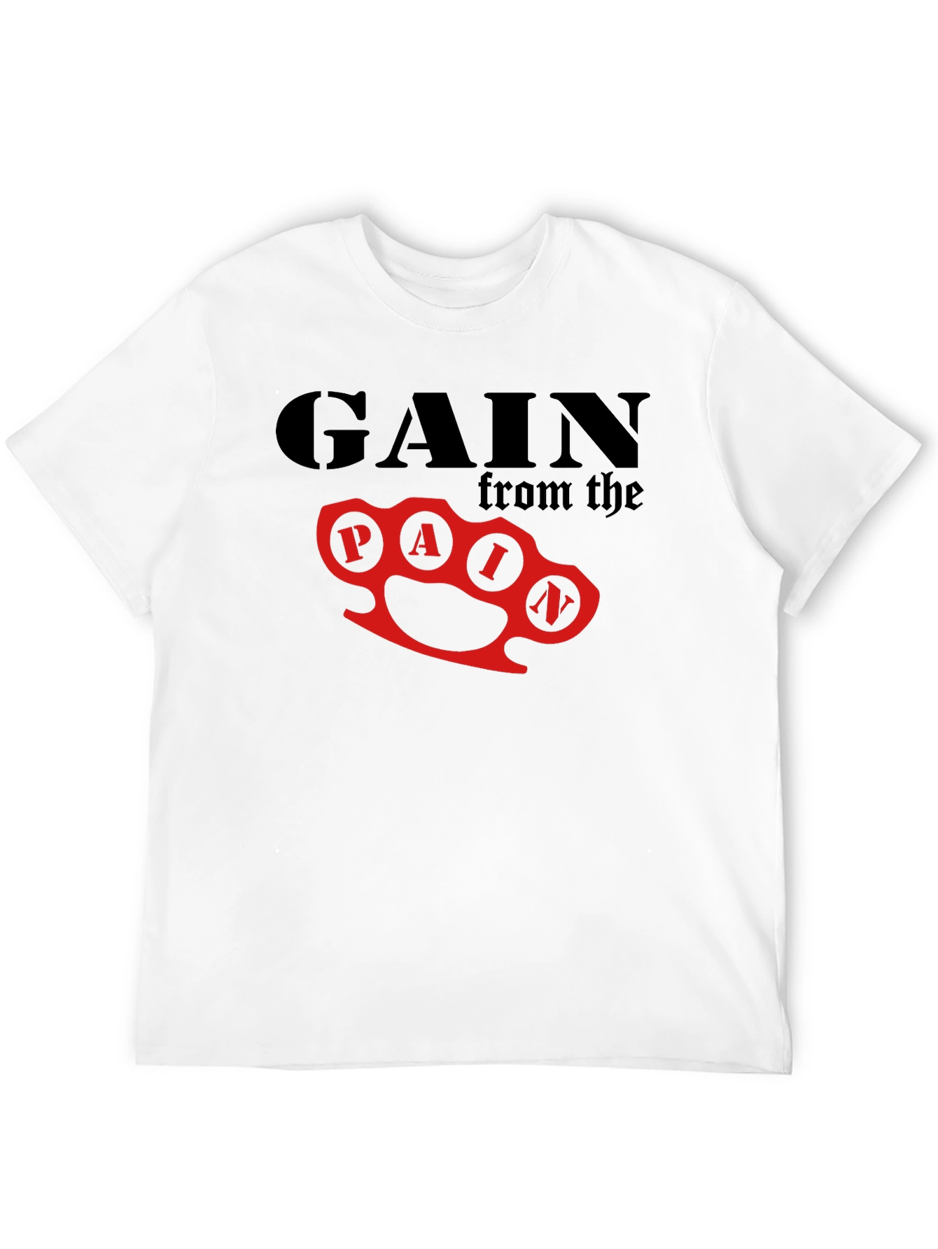 Gain From Pain Graphic T-Shirt - Black