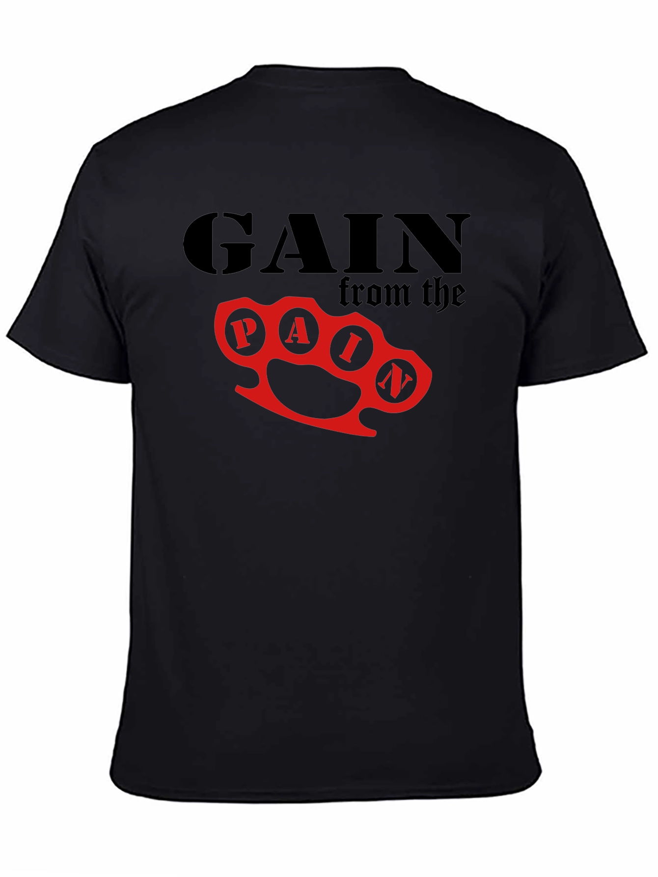 Gain From Pain Graphic T-Shirt - Black